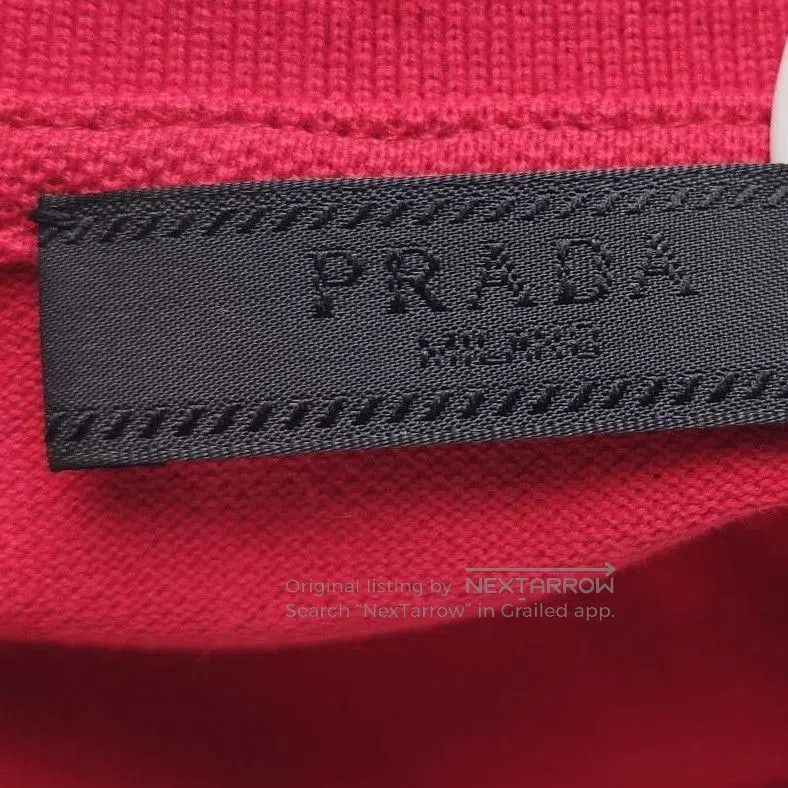 Prada Prada Red Logo Polo Shirt L Size. Size US S / EU 44-46 / 1 - 2 Thumbnail