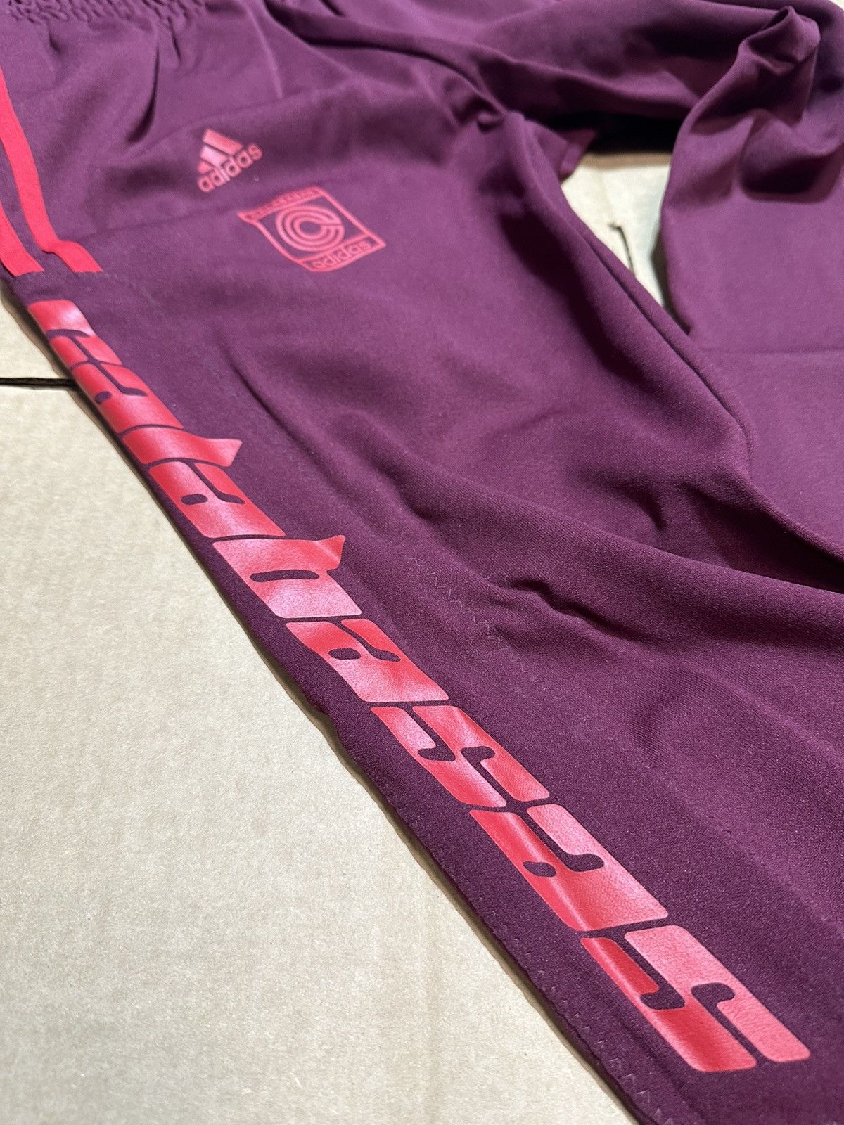 Adidas Adidas Yeezy Calabasas Maroon Burgundy Track Pants Size US 27 - 3 Thumbnail
