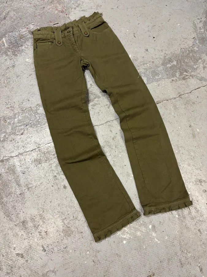 Alexander McQueen SS2002 Alexander Mcqueen Green Distressed Pants Size US 30 / EU 46 - 5 Thumbnail