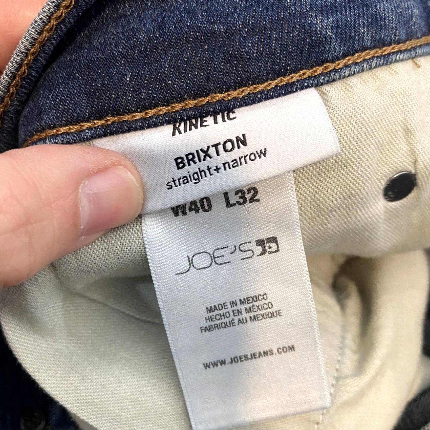 Vintage Joes Jeans Brixton Jeans Mens 40x32 Blue Medium Wash Slim Straight Stretch Denim Boy Boy? Size US 40 / EU 56 - 5 Thumbnail