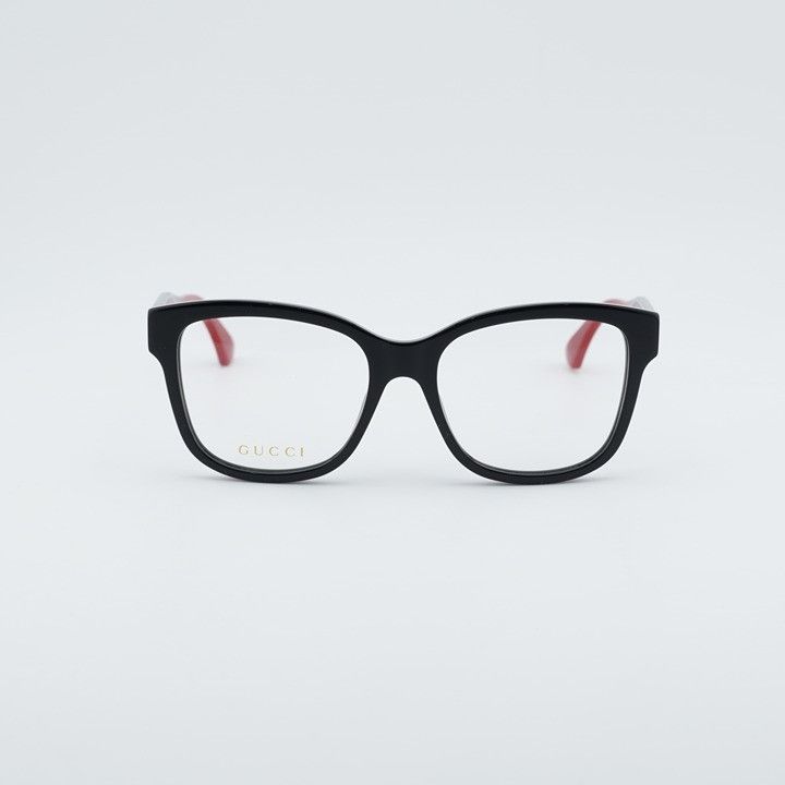 Gucci Gucci GG0038ONN 001 Eyeglasses Black 54mm Square Frame Size ONE SIZE - 2 Thumbnail