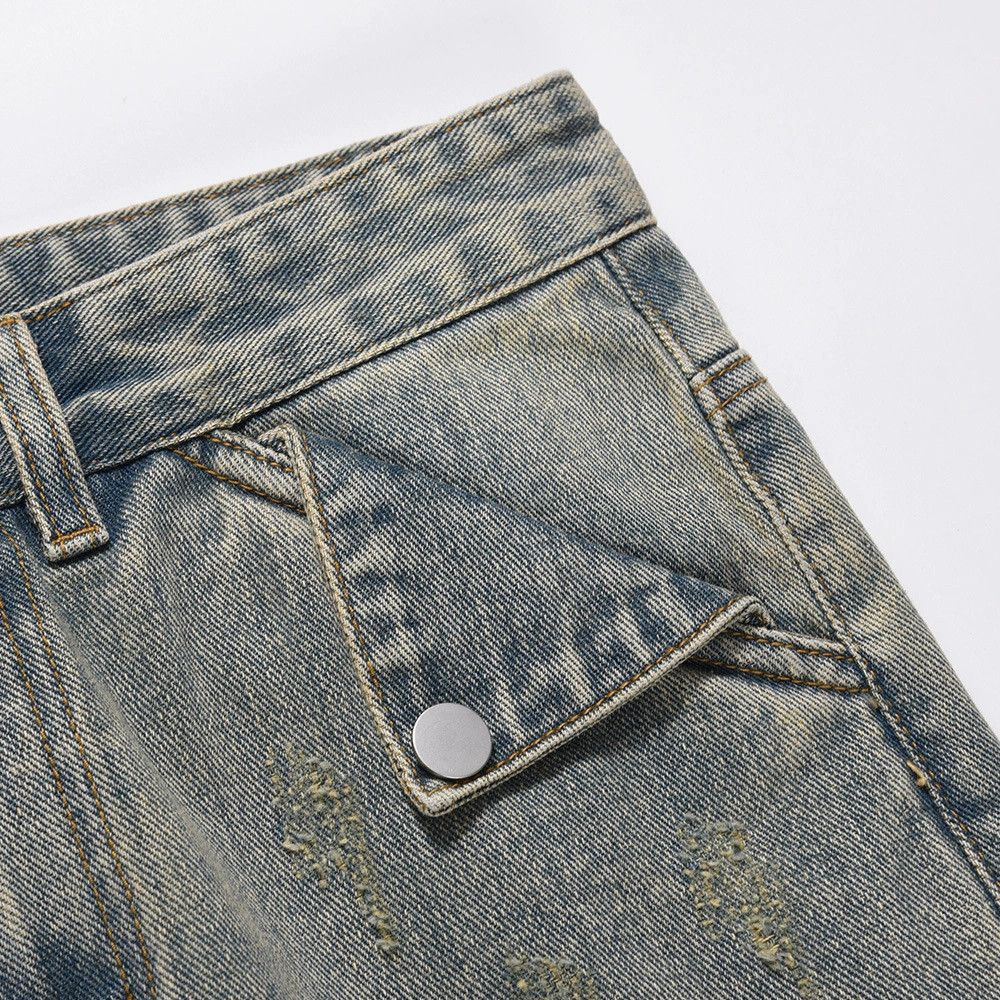 Vintage Men's distressed wide-leg bootcut jeans Size US 32 / EU 48 - 3 Thumbnail