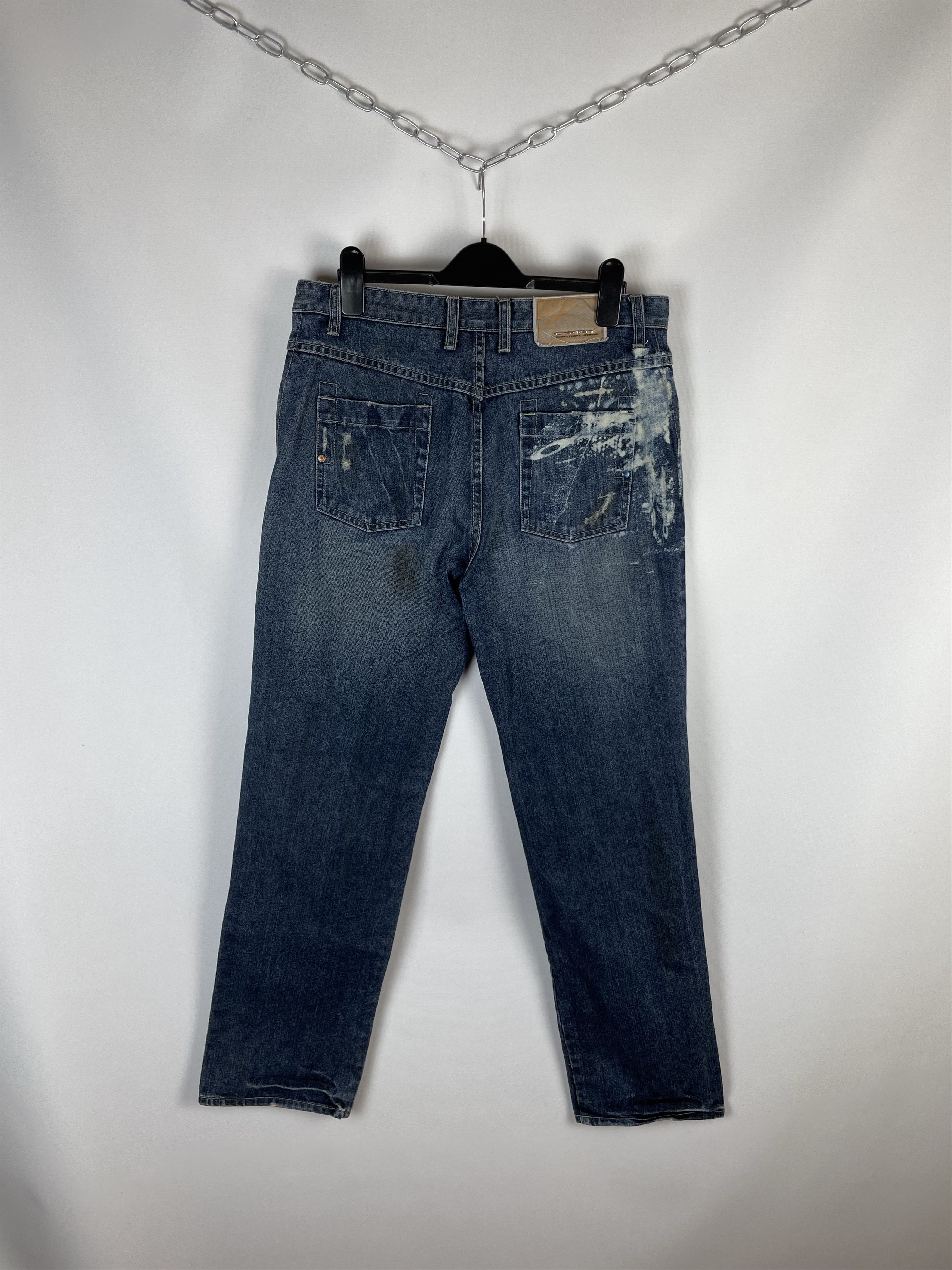 Pre-owned Oakley X Vintage Oakley Denim Distressed Jeans In Blue