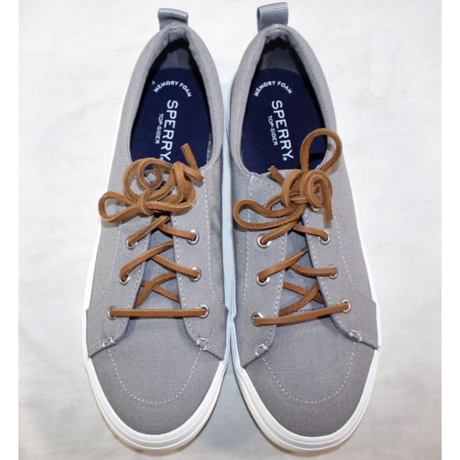 Sperry Sperry Crest Vibe Canvas Low Top Boat Shoes Women 8.5 Gray Size M / US 6-8 / IT 42-44 - 2 Thumbnail