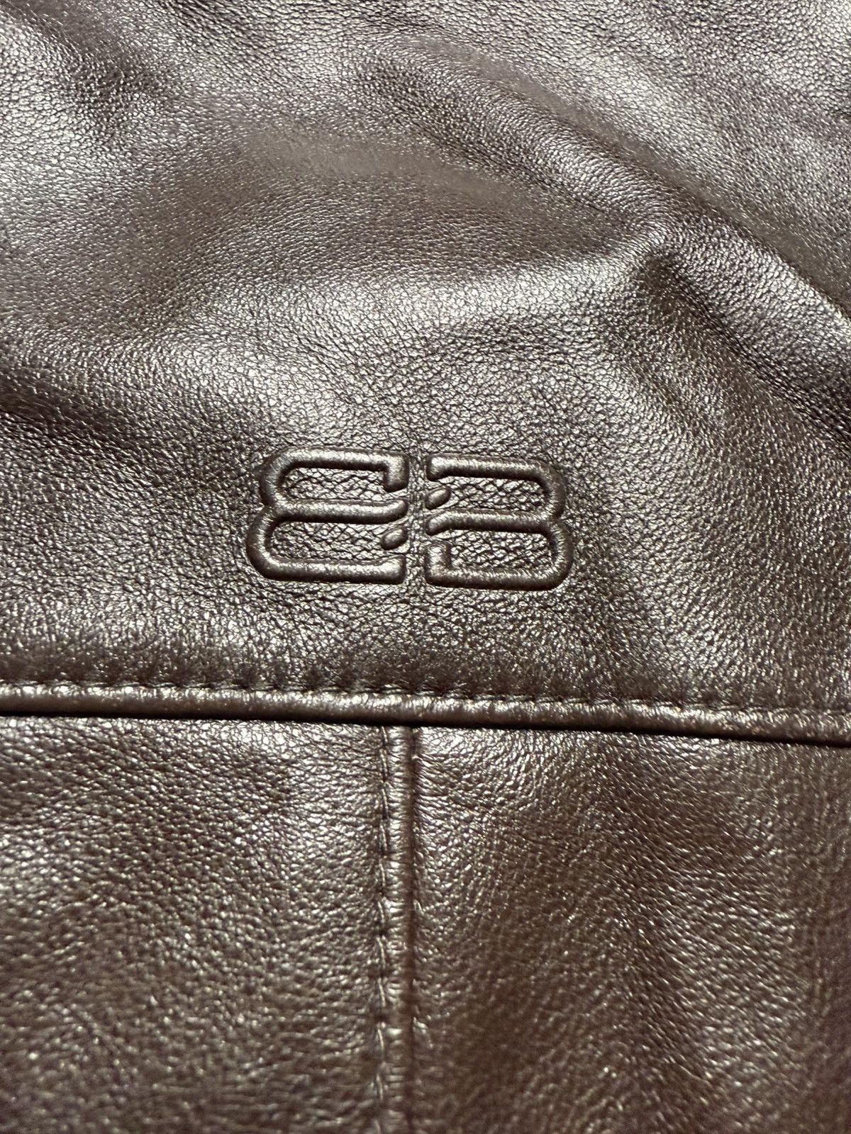 Balenciaga Balenciaga 1997 Nicolas Ghesquiere BB logo Leather Blouson Size US M / EU 48-50 / 2 - 7 Thumbnail