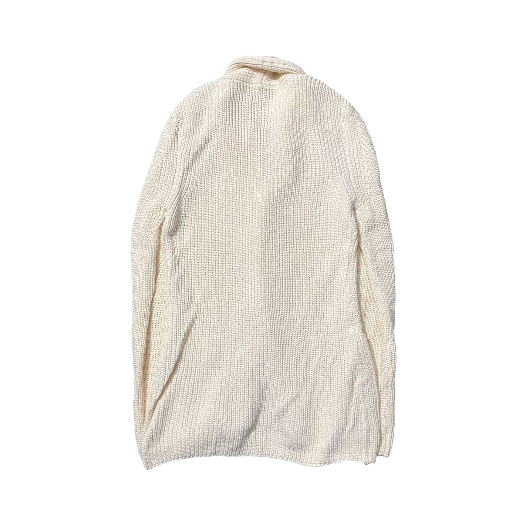 Vintage Goodlife Cardigan Slim Knit Shawl Collar Button Pocket Women S Cream Size S / US 4 / IT 40 - 4 Thumbnail