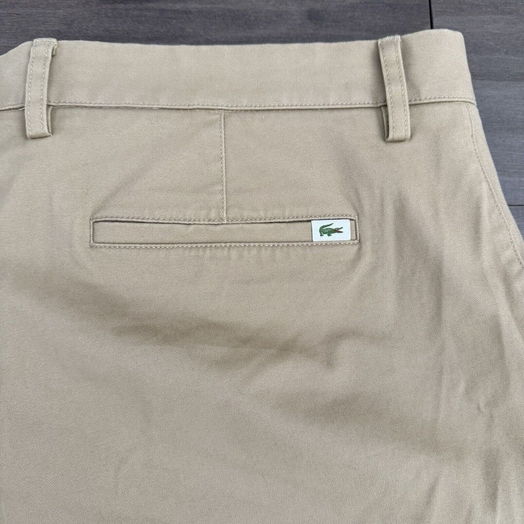 Lacoste Lacoste Shorts Mens 42 Tan Flat Front Chino Slim Fit Size US 42 / EU 58 - 6 Thumbnail