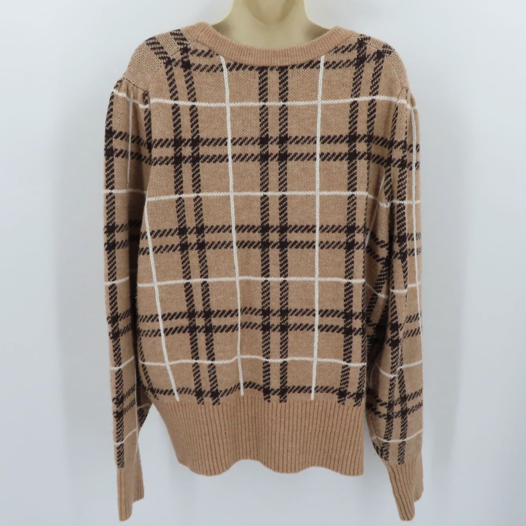 Banana Republic Banana Republic Womens XXL Plaid Knit Sweater Pullover Top Size XXL / US 16-18 / IT 52-54 - 6 Thumbnail