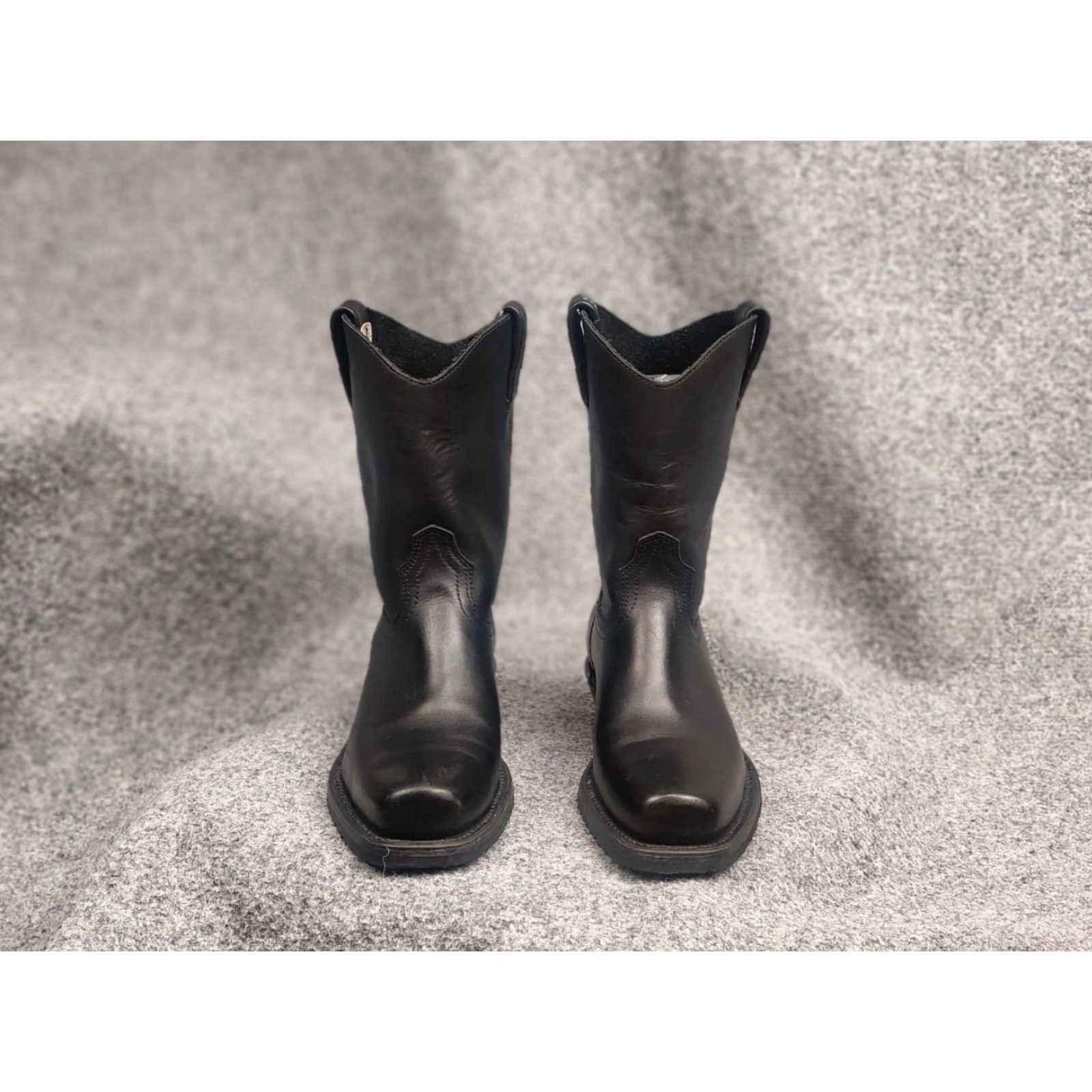 Vintage Canada West Leather Motorcycle Boots Western Square Toe Ankle Black Vintage Women’s Size 8 C Width Size US 8 / IT 38 - 3 Thumbnail