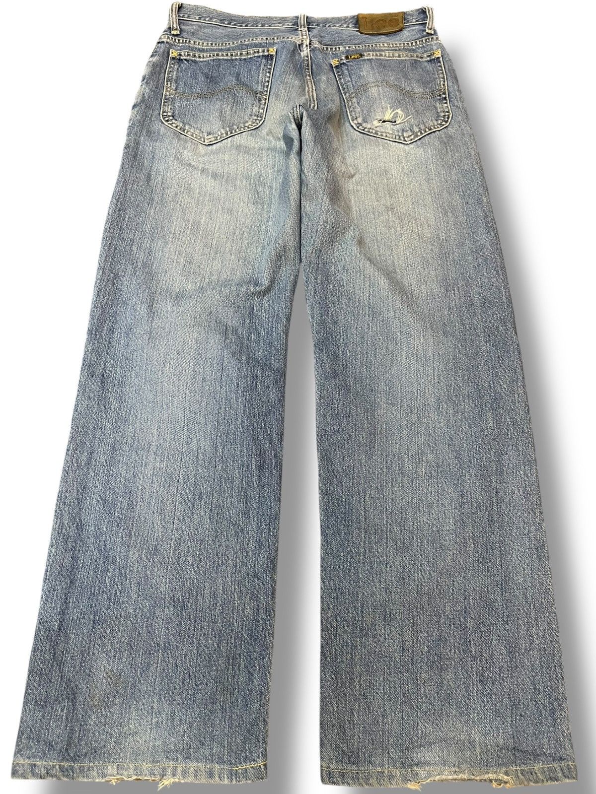 Lee Vintage Lee Riders Baggy Wide Leg Distressed Denim Size US 31 - 6 Thumbnail