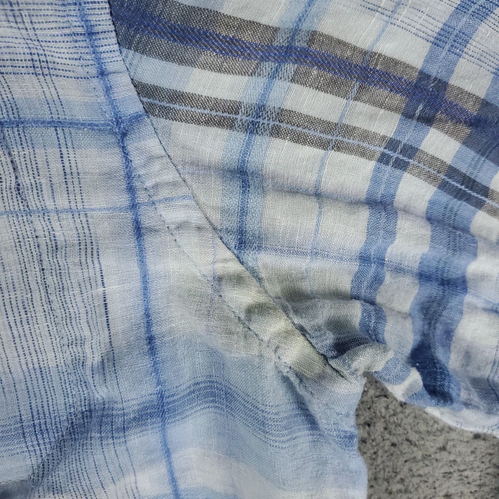 Tommy Bahama Tommy Bahama Shirt Mens Large Blue Plaid Linen Button-Up Long Sleeve - Regular Fit, Collared, Classic Beach Style Size US L / EU 52-54 / 3 - 6 Thumbnail