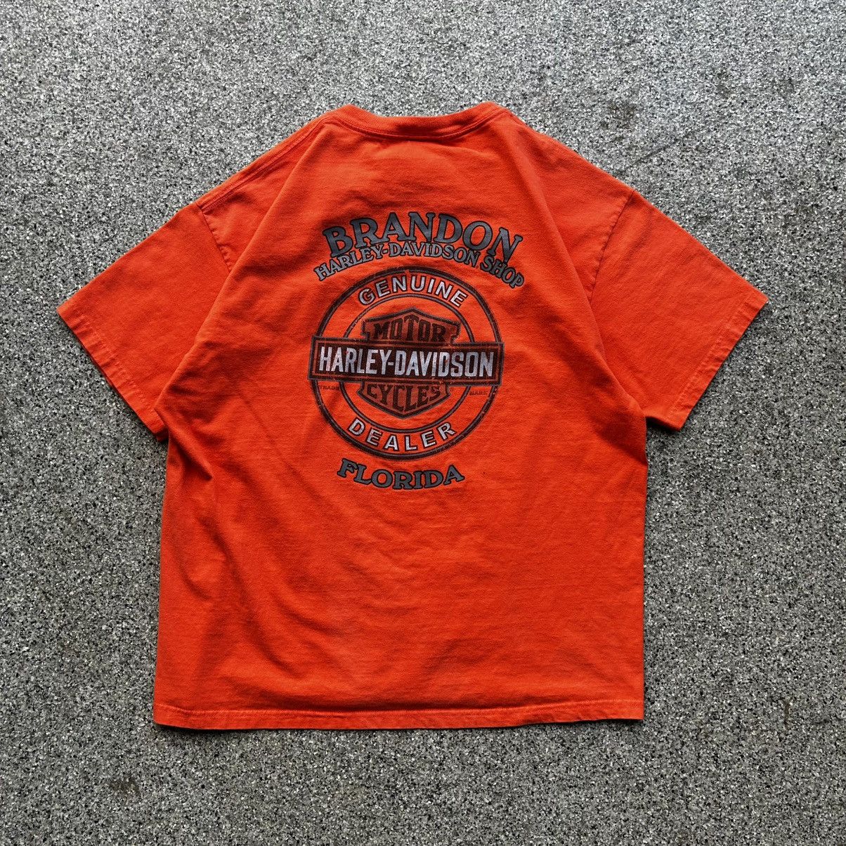 Harley Davidson vintage orange harley davidson tee Size US XL / EU 56 / 4 - 2 Thumbnail