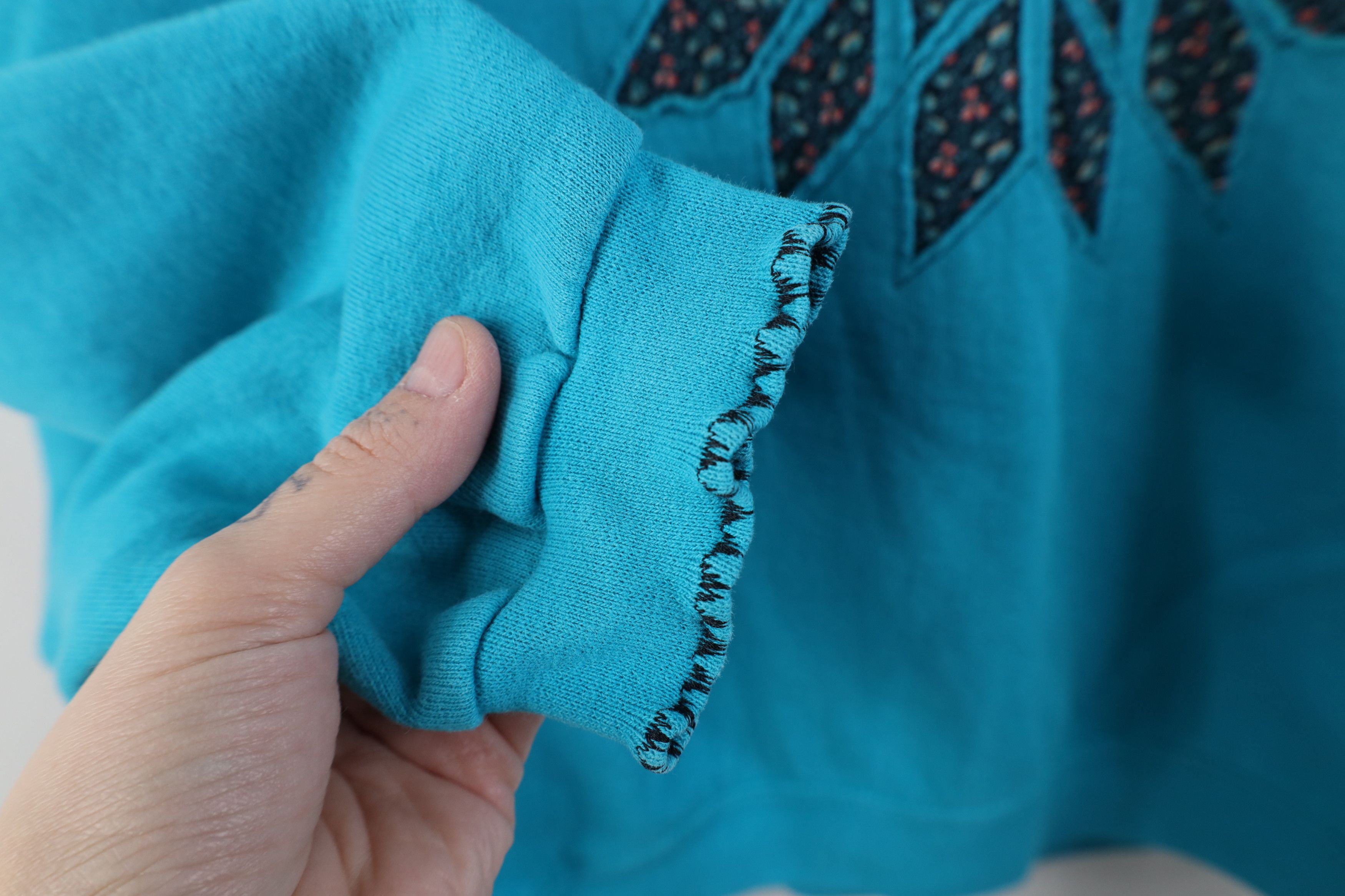 Vintage Vintage 90s Country Quilt Patch Snowflake Sweatshirt USA Size L / US 10 / IT 46 - 5 Thumbnail