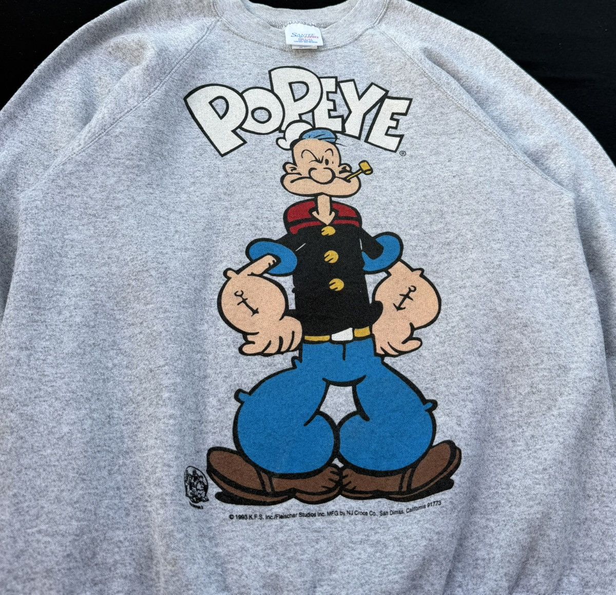 Vintage Vintage 1993 Popeye Sweatshirt SANTEE USA Cartoon Crewneck Size US M / EU 48-50 / 2 - 3 Thumbnail
