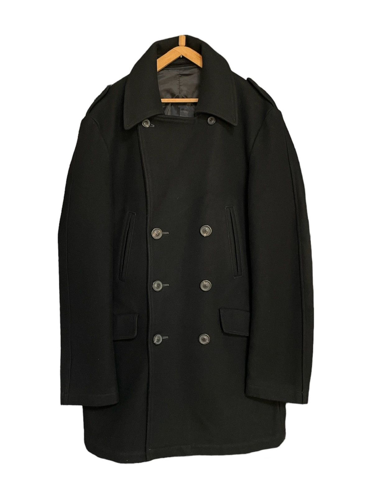 image of Archival Clothing x Maison Margiela Maison Martin Margiela, A/w 2006 Felted Wool Peacoat in Black (