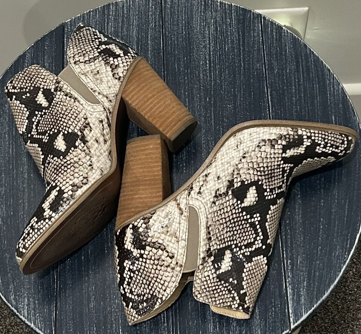 Vince snakeskin booties sales