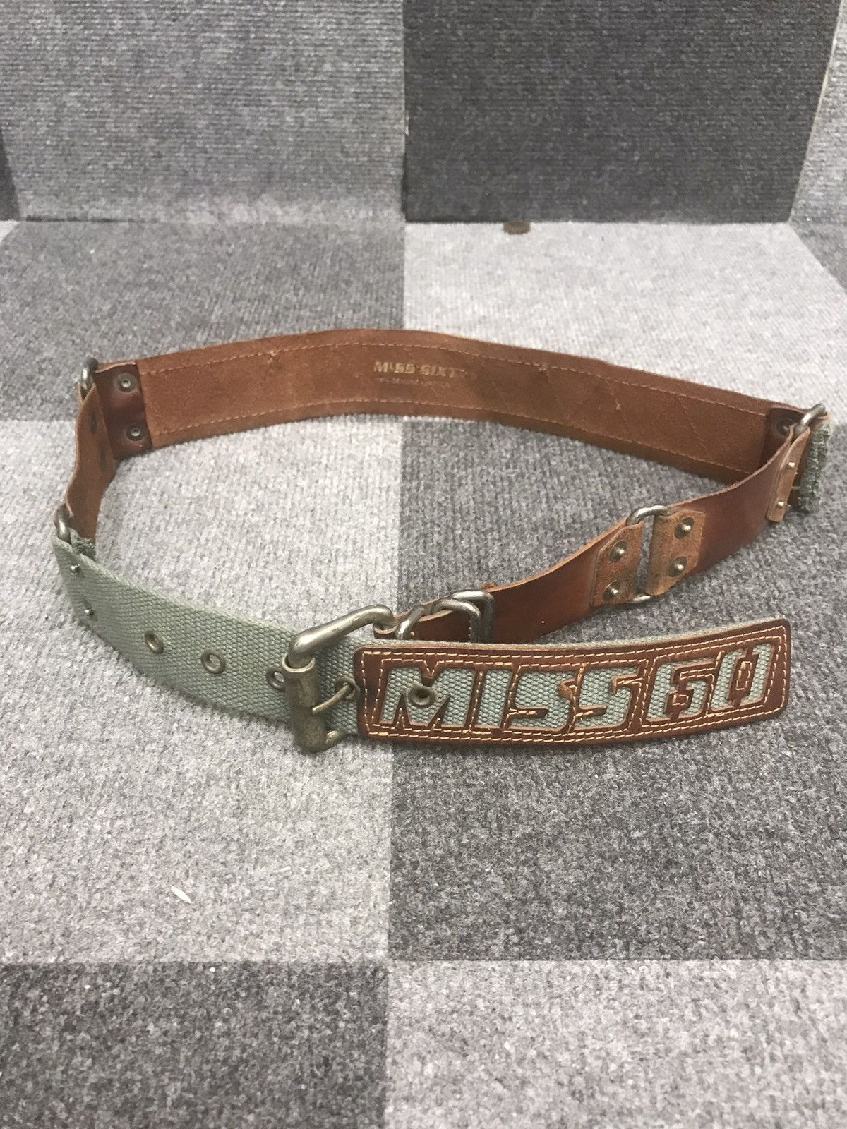 Miss Sixty MISS SIXTY Hybrid Leather Canvas Belt Size ONE SIZE - 2 Thumbnail