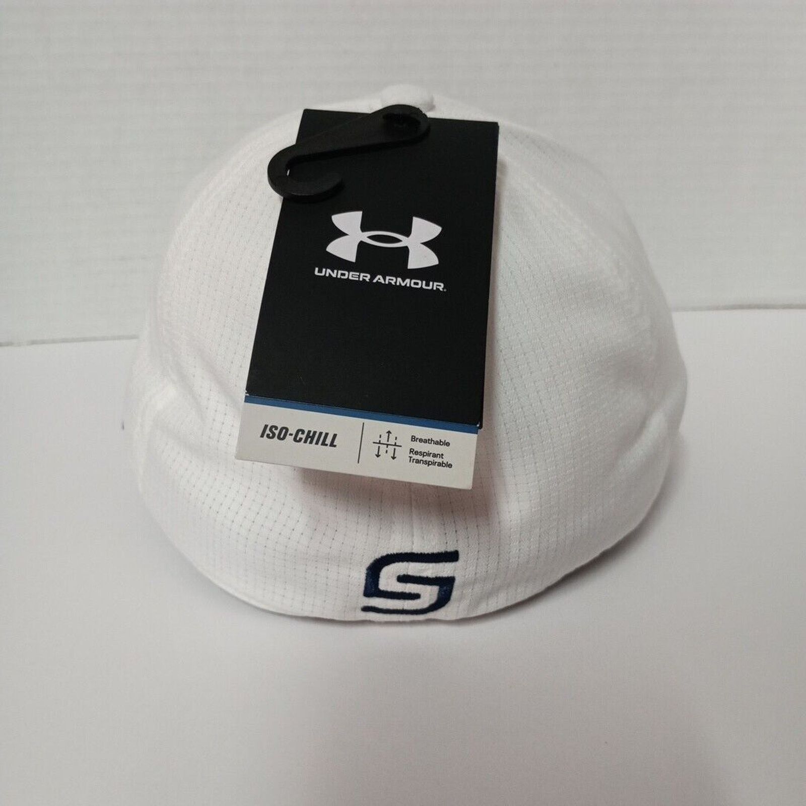 Under Armour UNDER ARMOUR Iso-Chill Flex Fitted Golf Hat- M/L White Size ONE SIZE - 3 Thumbnail