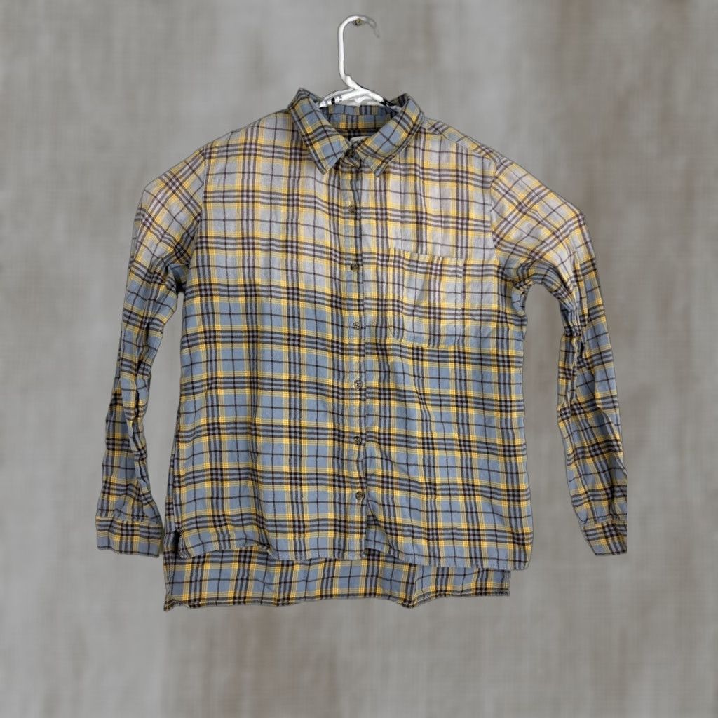 Vintage BKE Womens Long Sleeve Flannel Button-Up Plaid Blue Brown Ombre M Shirt Womens Size M / US 6-8 / IT 42-44 - 1 Thumbnail