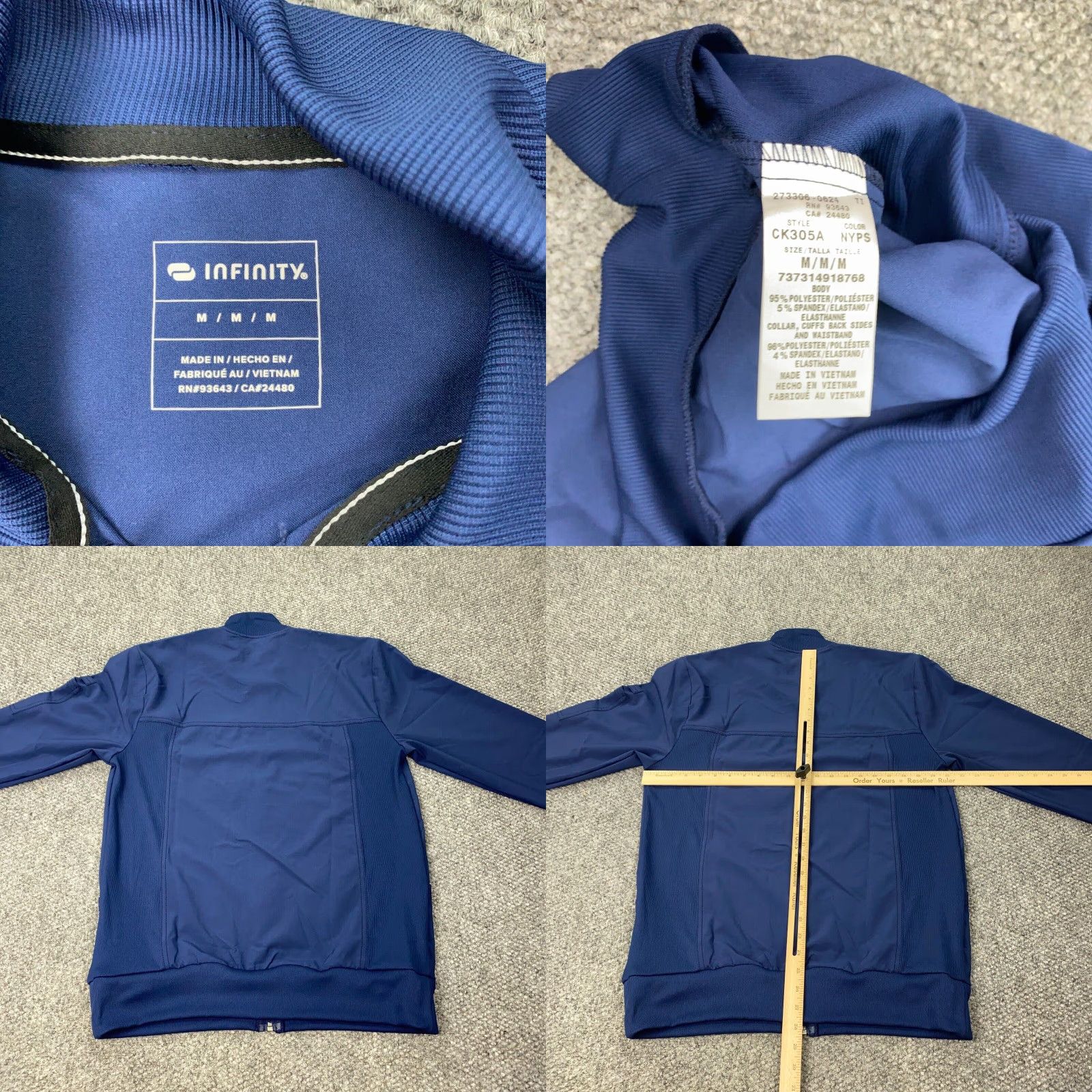 Vintage VINTAGE Infinity Jacket Mens M Blue Lightweight Zip Stretch PROTX2X NWT Size US M / EU 48-50 / 2 - 8 Thumbnail