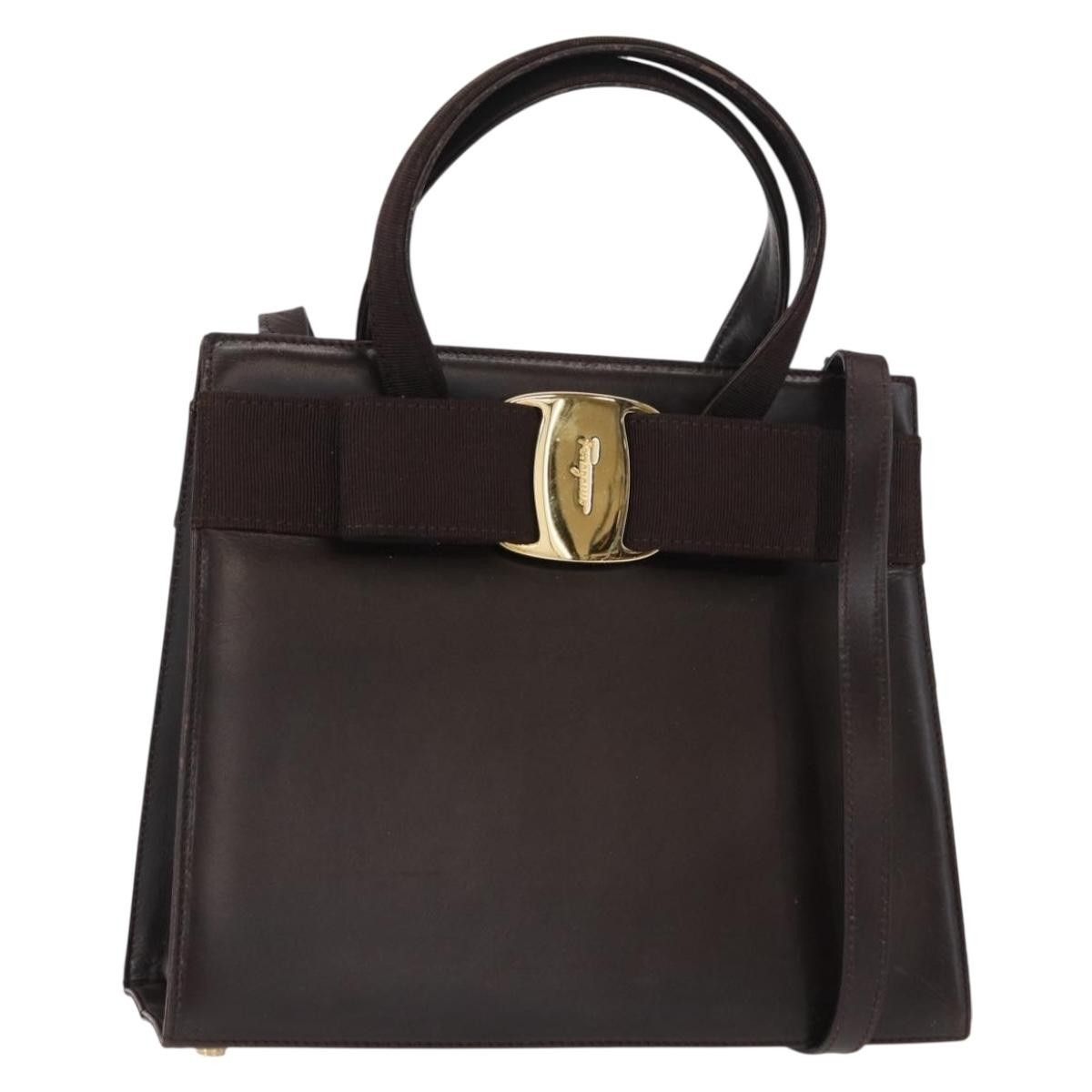 Salvatore Ferragamo Salvatore Ferragamo Convertible Vara Bow Tote Leather Size ONE SIZE - 1 Thumbnail