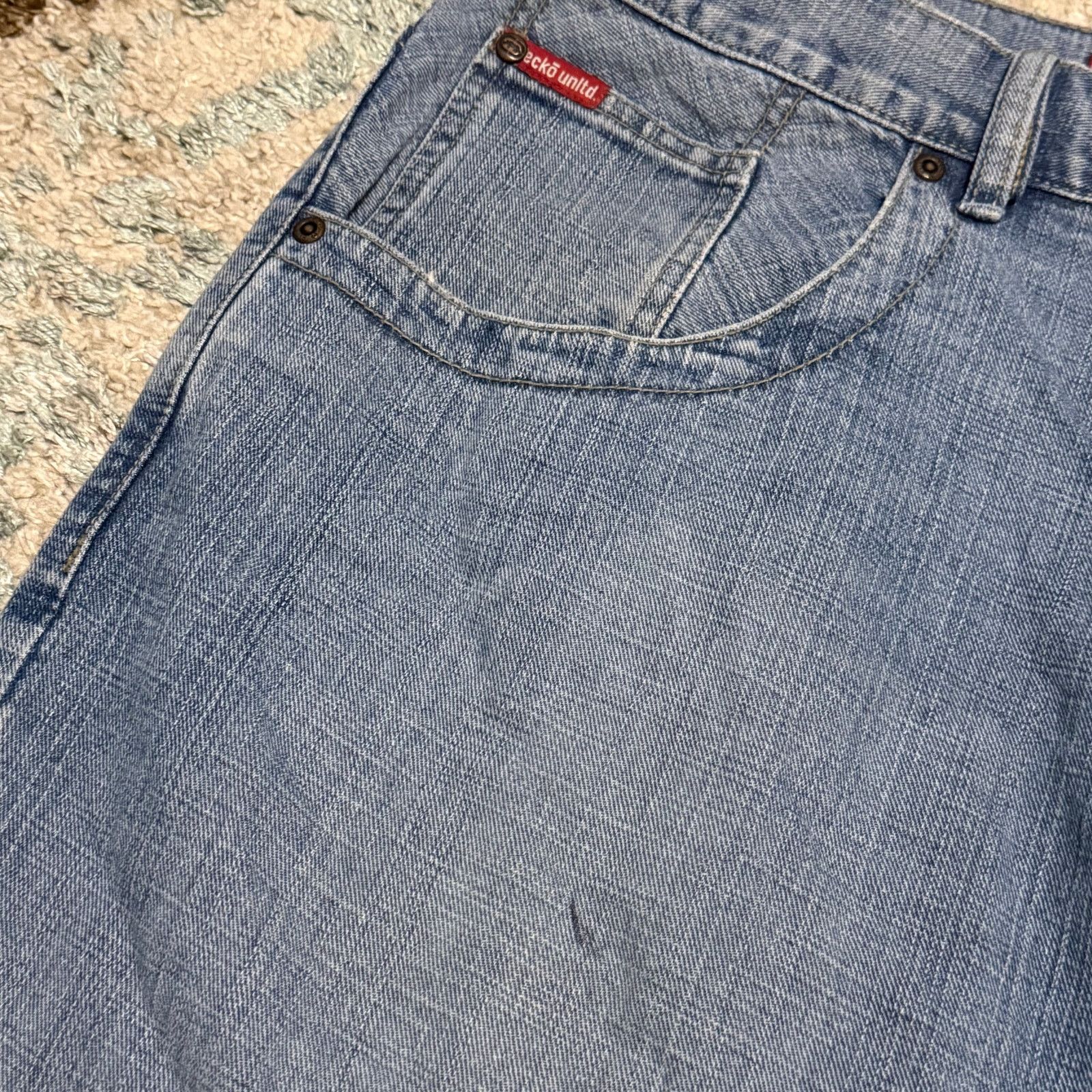 Ecko Unltd. Vintage Ecko Unltd Baggy Jean Shorts Size 38 Rhino Y2K Size US 38 / EU 54 - 8 Thumbnail