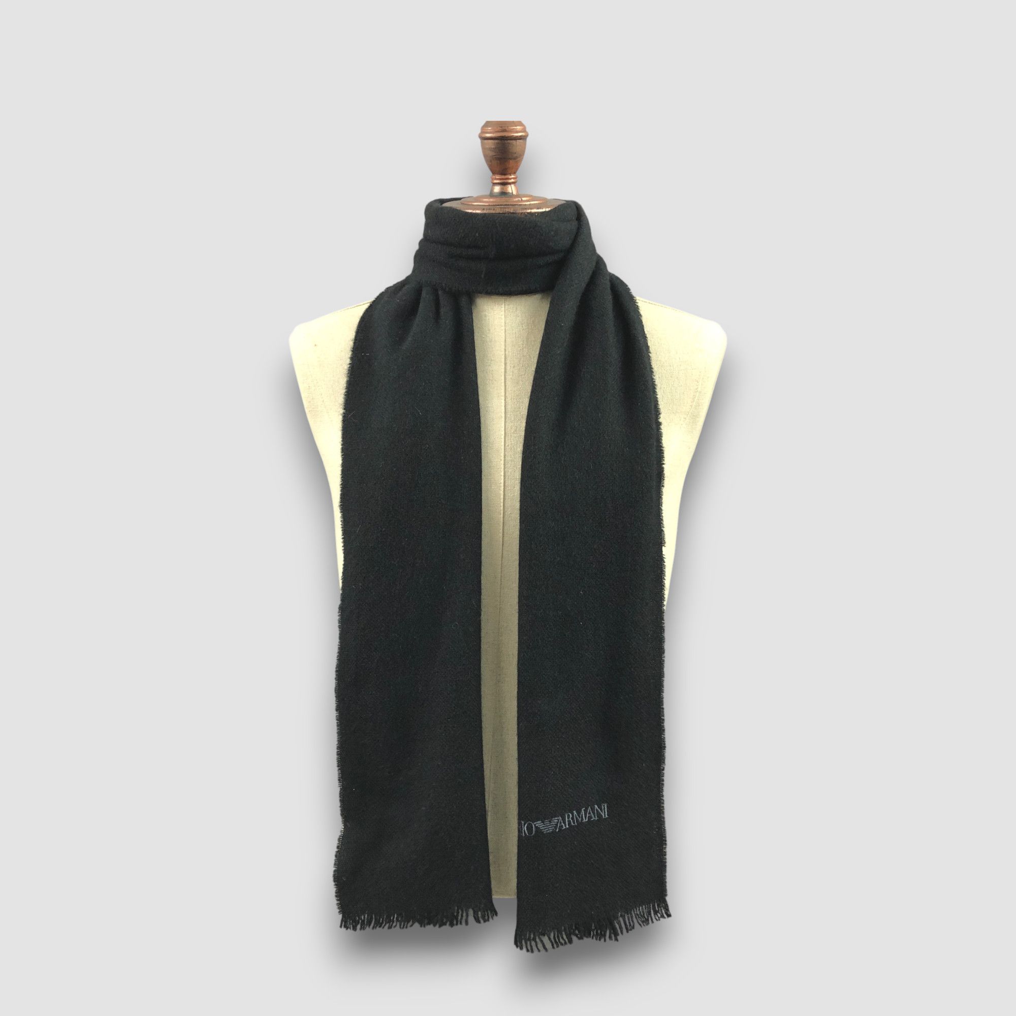 Emporio Armani Vintage Emporio Armani Scarf Long Shawl Stoles Wool Scarves. Size ONE SIZE - 2 Thumbnail