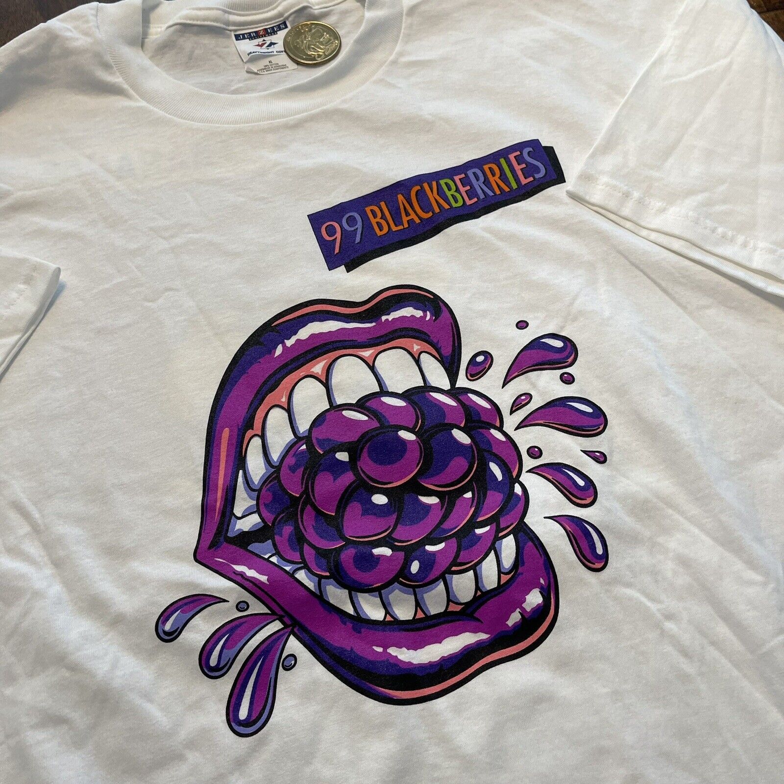Jerzees NWOT Vtg 99 Bananas 99 Blackberries Liqueur Drink T Shirt XL Size US XL / EU 56 / 4 - 5 Thumbnail