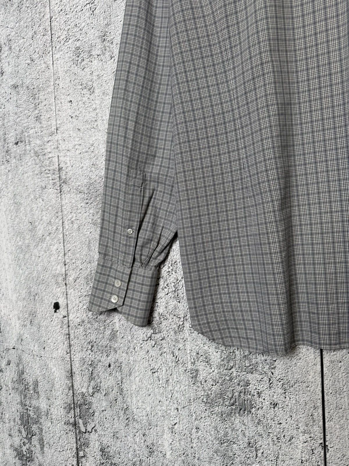 Tom Ford Tom Ford 94S1JE Grey Plaid Button Up Shirt Long Sleeve Men’s Size US L / EU 52-54 / 3 - 11 Thumbnail