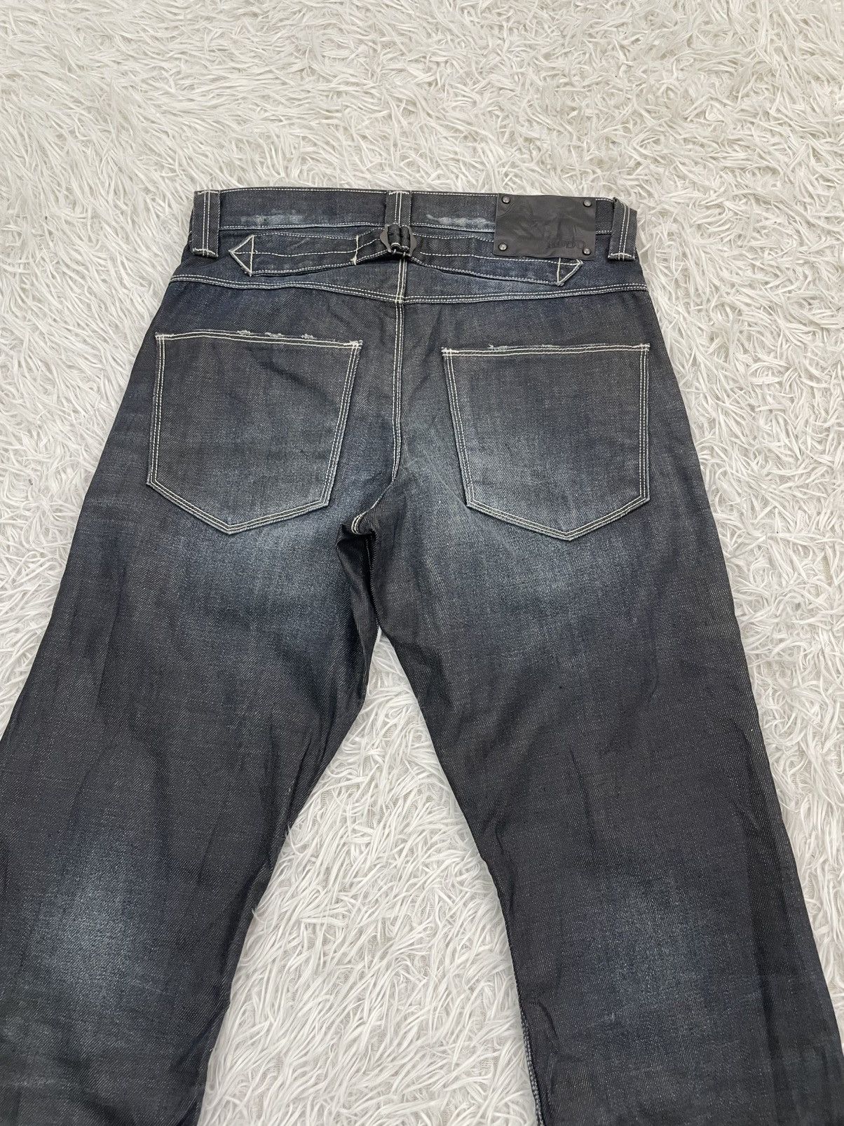Japanese Brand Back Number RUDO Buckle Back Jeans Pant Made in Japan Size US 29 - 8 Thumbnail