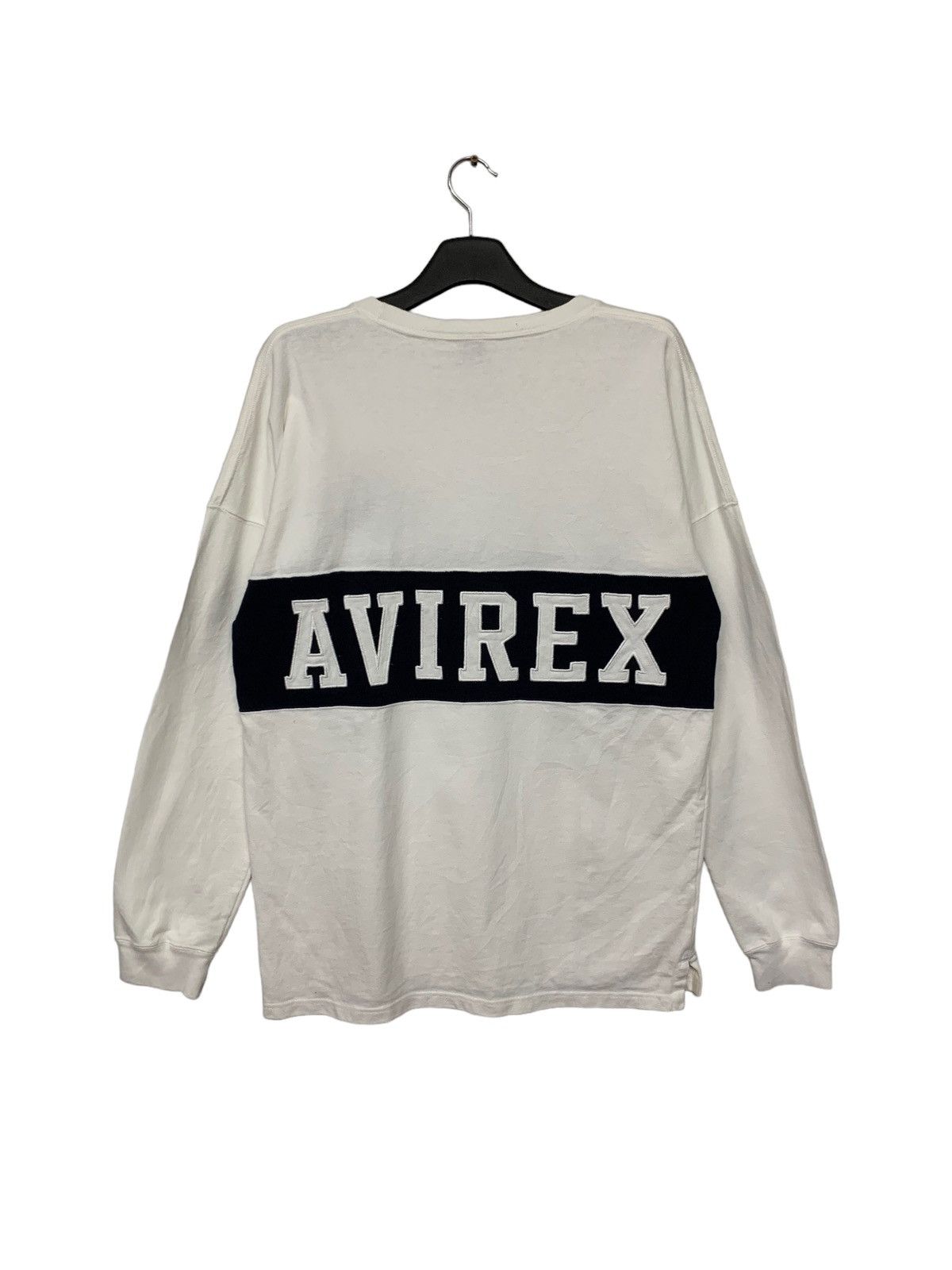 RARE AVIREX EMBROIDERED BIG LOGO LONGSLEEVE T SHIRT