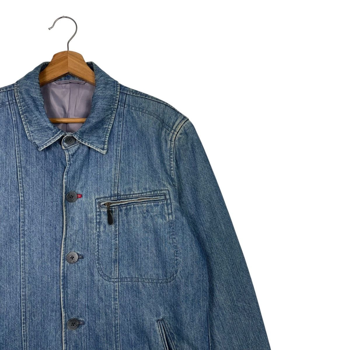 Japanese Brand Alpha Cubic Sport Denim Jacket Size US M / EU 48-50 / 2 - 5 Thumbnail