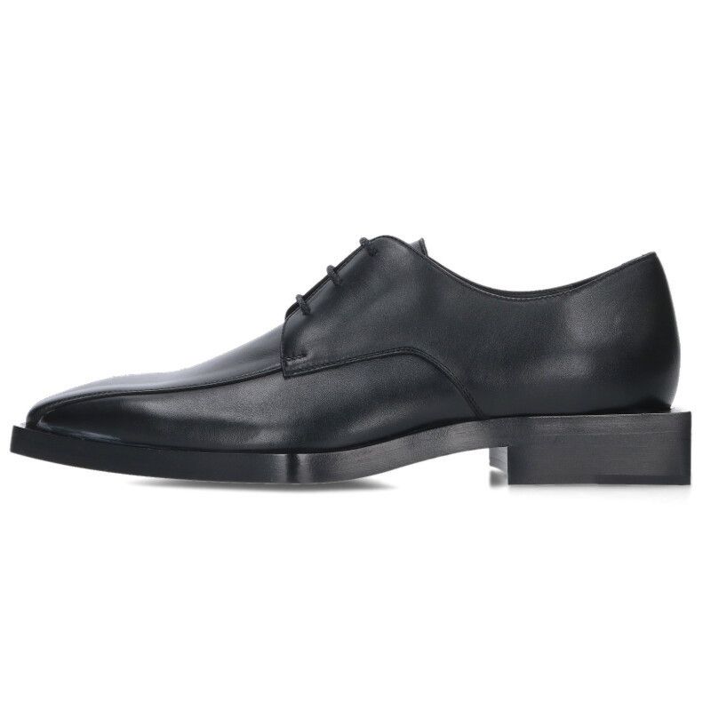 Balenciaga Balenciaga Bloc Rim black leather square derby shoes