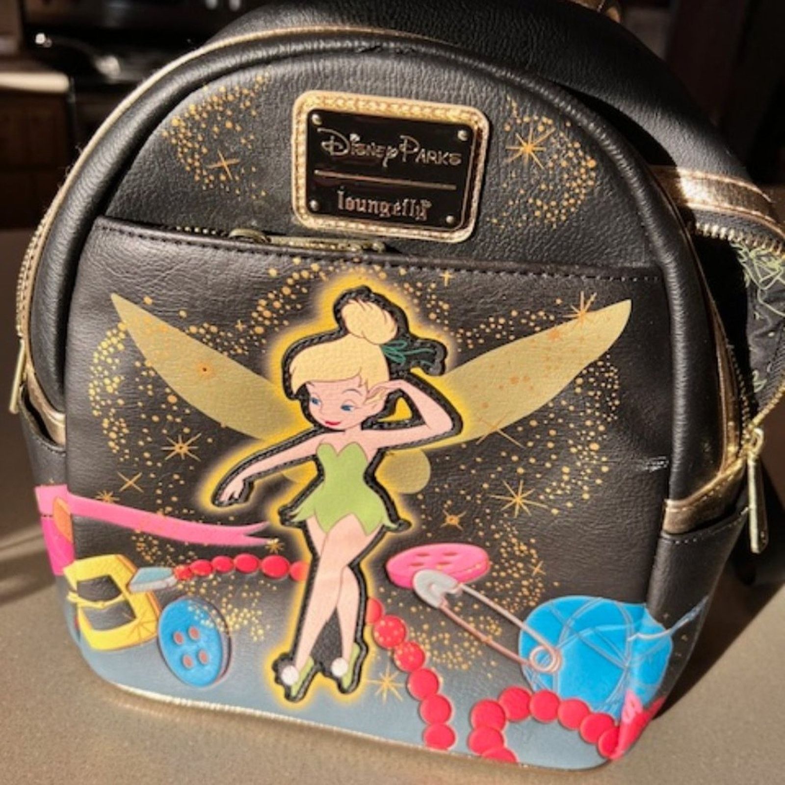 image of Disney Parks X Loungefly Mini Backpack (Tinkerbell) in Black, Women's