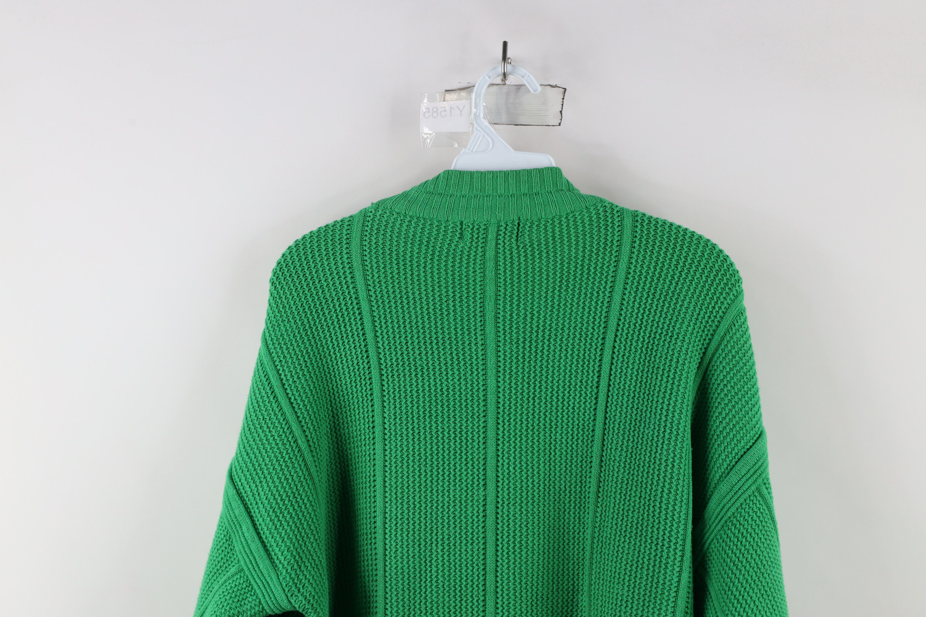 Vintage Vintage 90s Streetwear Heavyweight Cotton Knit Sweater Green Size US M / EU 48-50 / 2 - 13 Thumbnail