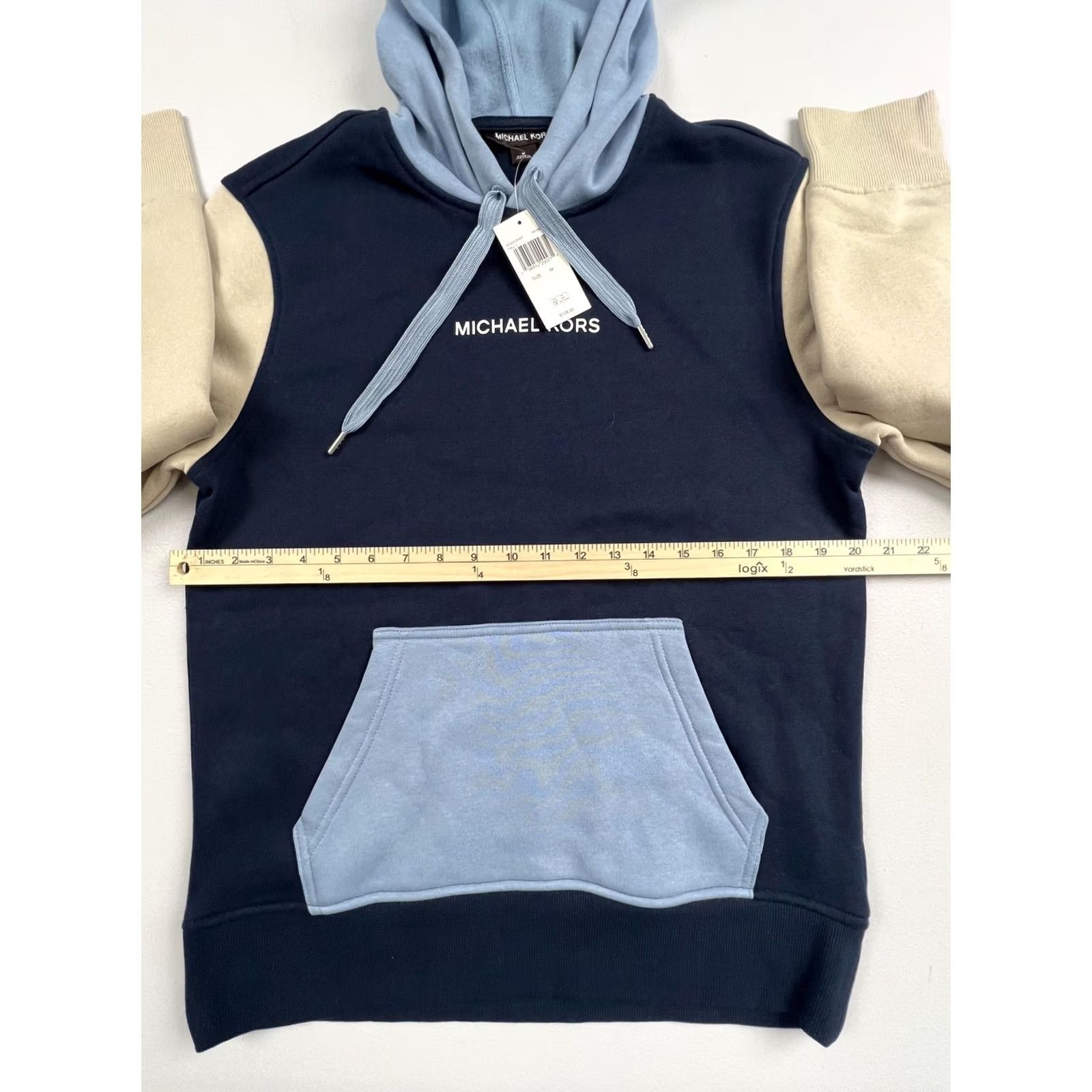 Michael Kors Michael Kors Hoodie Mens Medium Multicolor Colorblock Logo Pullover Fleece Crew Neck Kangaroo Pocket Size US M / EU 48-50 / 2 - 5 Thumbnail
