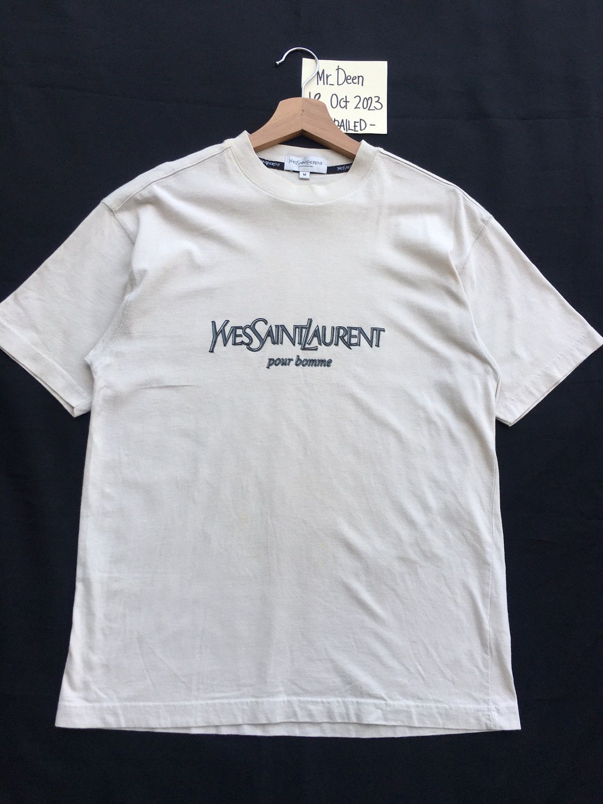 Yves Saint Laurent Rare Vintage Yves Saint Laurent YSL Big Logo Spellout Tee Size US M / EU 48-50 / 2 - 4 Thumbnail