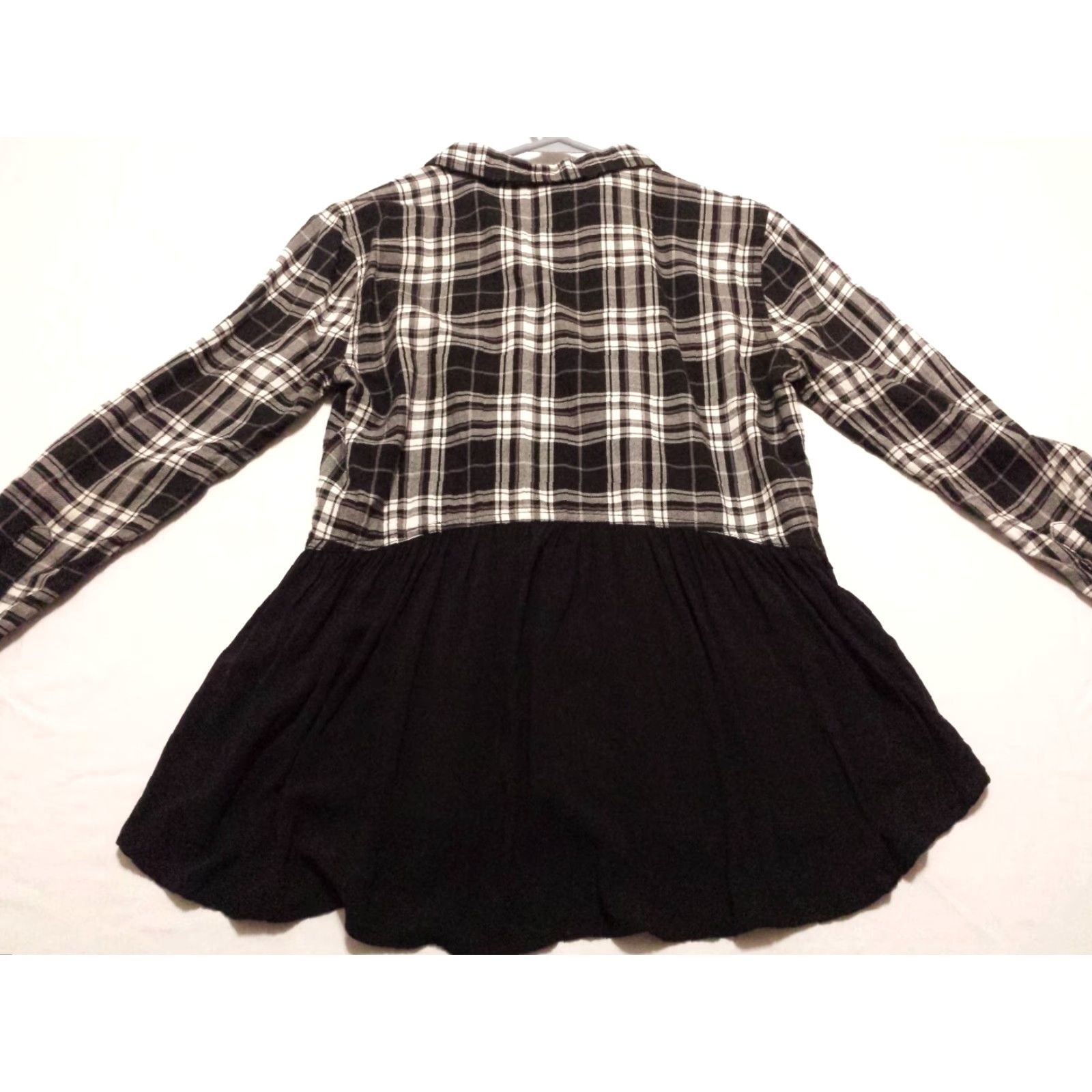 Vintage Beach Lunch Lounge Shirt XS Womens Black Plaid Check Long Sleeve Button-Down Blouse Size XS / US 0-2 / IT 36-38 - 6 Thumbnail