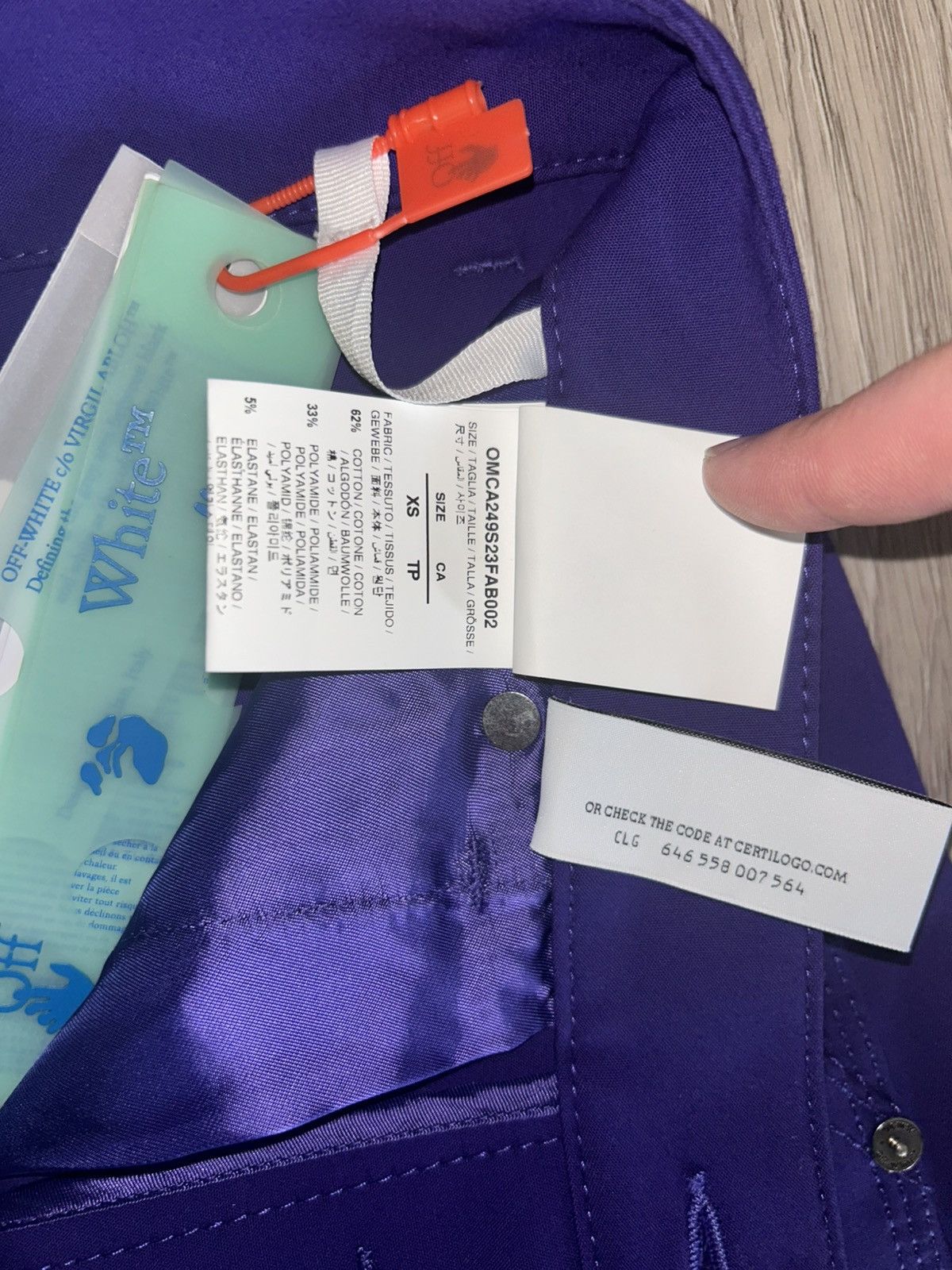 Off-White OFF-WHITE CAREPENTER FIT WAVE OFF PANTS XS Size US 31 - 5 Thumbnail