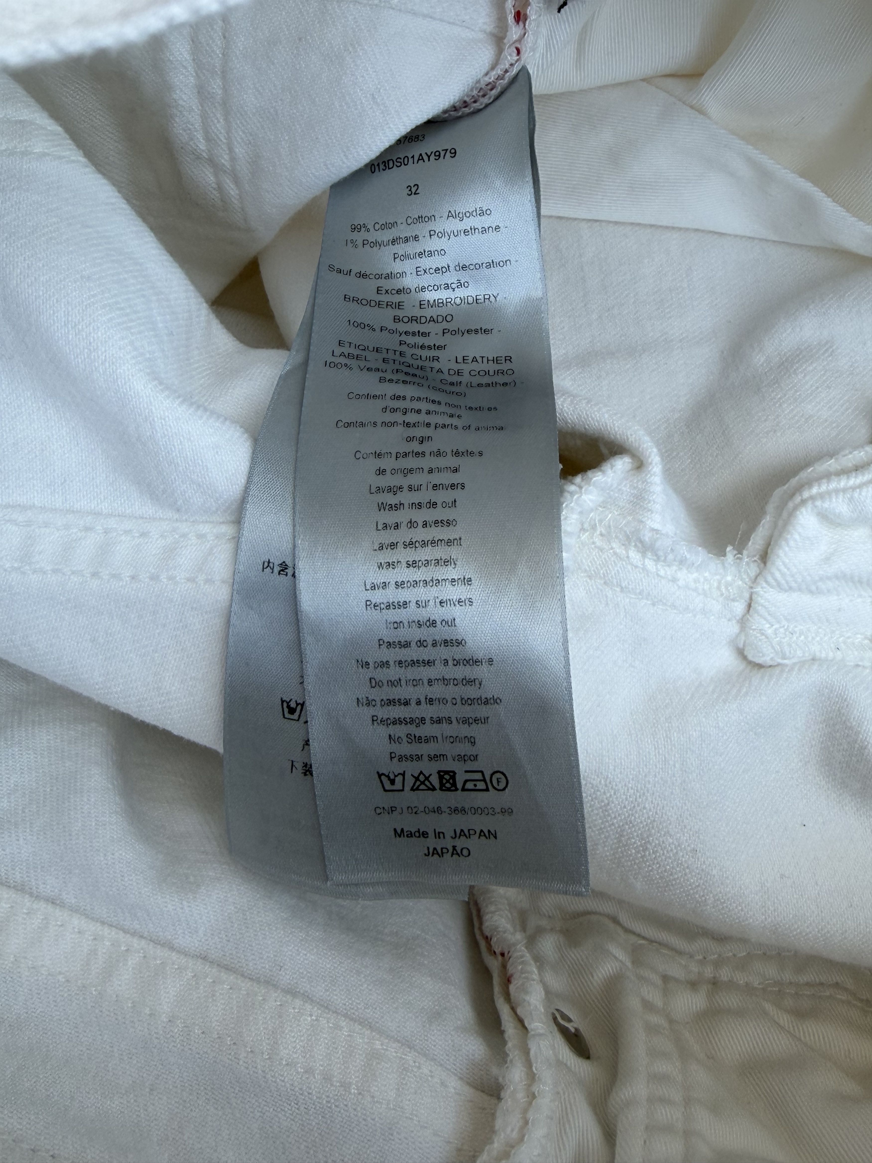 Dior Dior Raymond Pettibon White & Black Embroidered Logo Jeans Size US 32 / EU 48 - 4 Thumbnail
