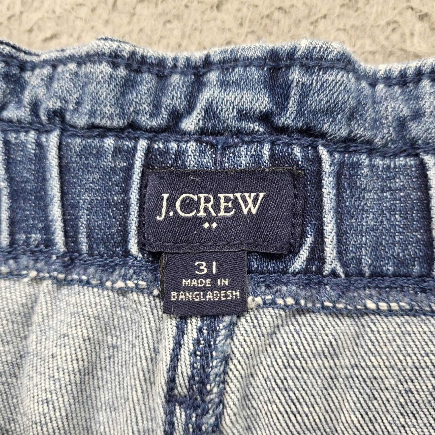 J.Crew VINTAGE J.CREW Capris Jeans Women's 31 Stretch Elastic Waist Wide Leg Medium Wash Denim Blue 5-Pocket Design Relaxed Fit Womens Size 24" / US 00 / IT 34 - 2 Thumbnail