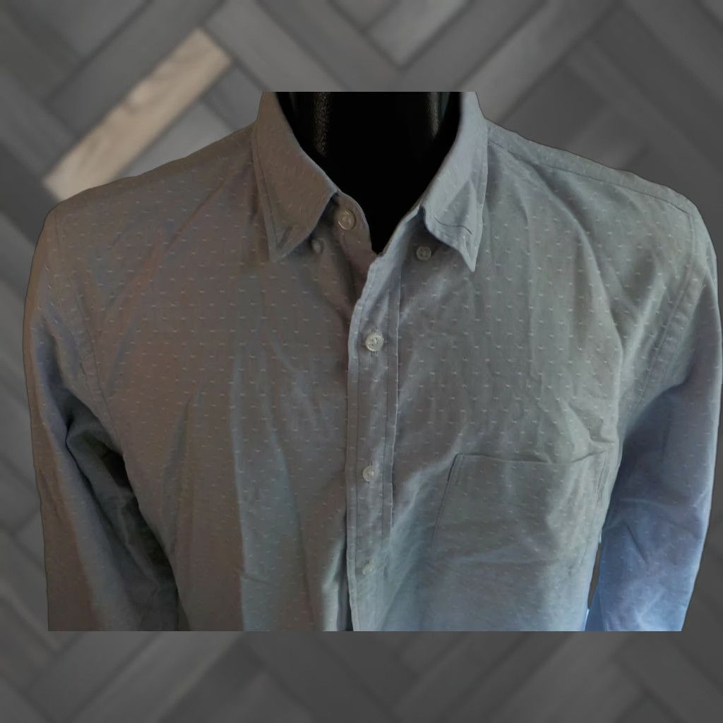 J.Crew VINTAGE J. CREW Gray w/White Flecks Button Down Oxford Shirt SLIM FIT Large Mens Shirt Sz L Size US L / EU 52-54 / 3 - 1 Thumbnail