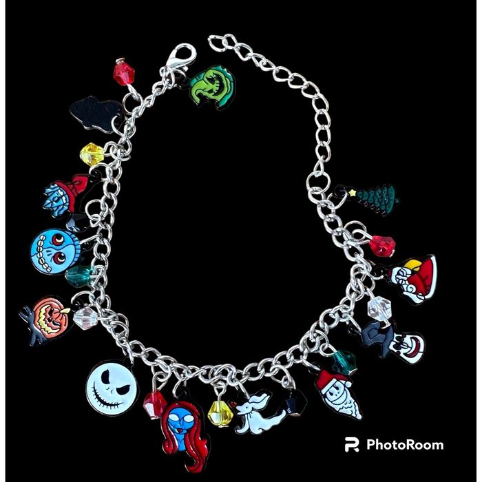 handmade-nightmare-before-christmas-charm-bracelet-jack-skellington-s