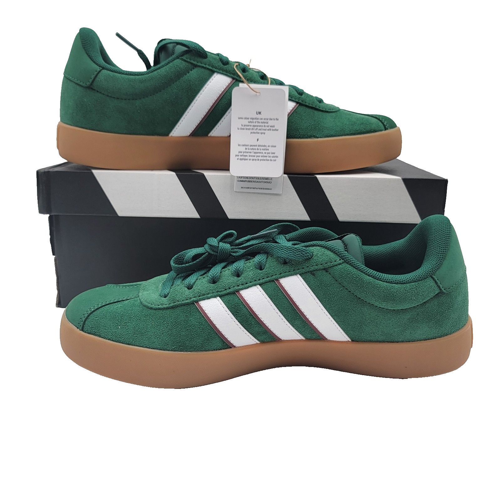 Adidas adidas VL Court 3.0 Mens Shoes IH4790 Green/White 9.5 Skater Size US 9.5 / EU 42-43 - 2 Thumbnail