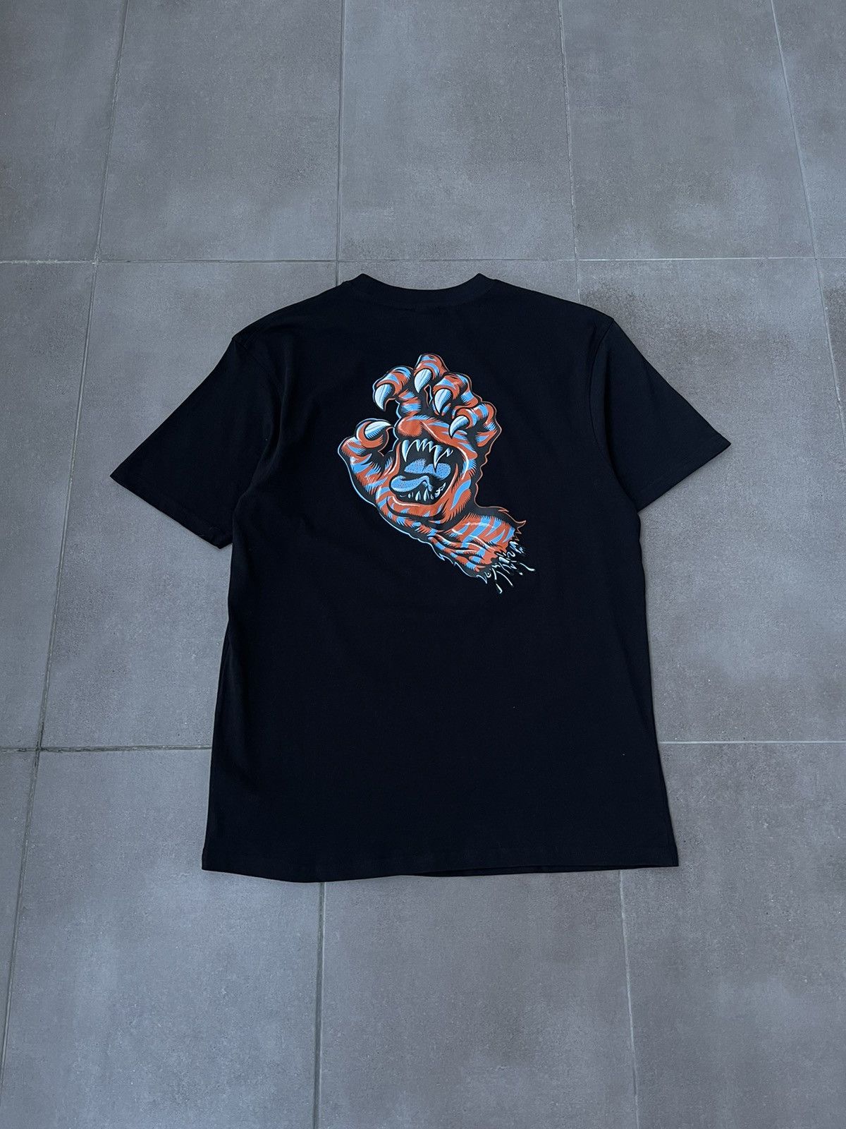Santa Cruz Skateboards !DS! Santa Cruz Salba Tiger Hand Black Short Sleeve T-Shirt Size US M / EU 48-50 / 2 - 8 Thumbnail