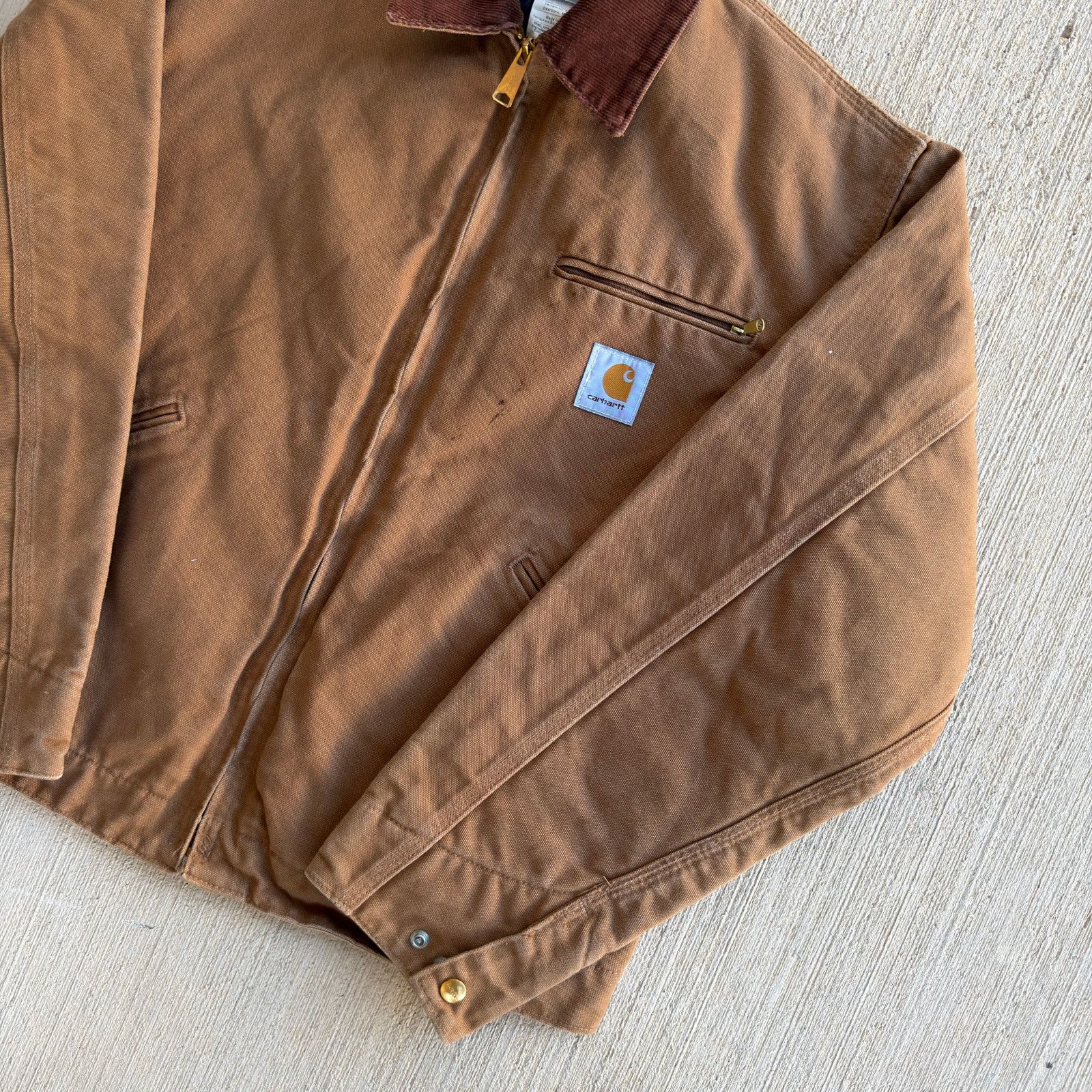 Carhartt × Vintage Carhartt J01 brown detroit work wear jacket Size US M / EU 48-50 / 2 - 4 Thumbnail