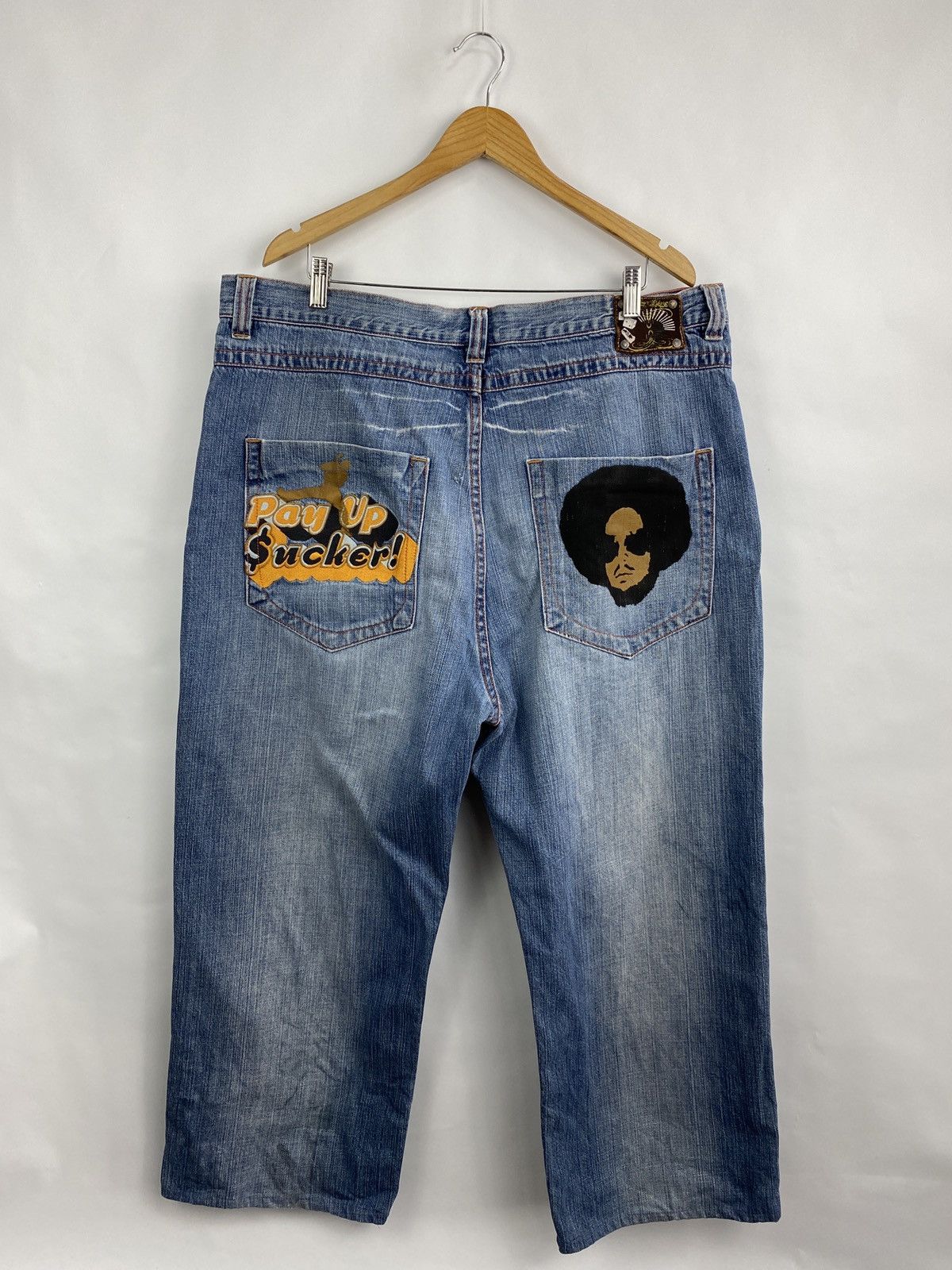 JNCO 🇺🇸 Vintage 90s Jhonny Blaze Rap Y2K Baggy Jeans Rare Retro Size US 40 / EU 56 - 2 Thumbnail