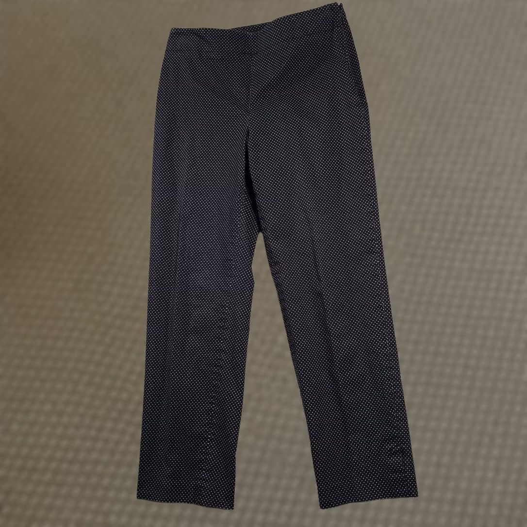 Talbots Talbots Heritage Slim Leg Side Zipper Ankle Dress Pants Womens 6 Black Polka Dot Size 28" / US 6 / IT 42 - 1 Thumbnail