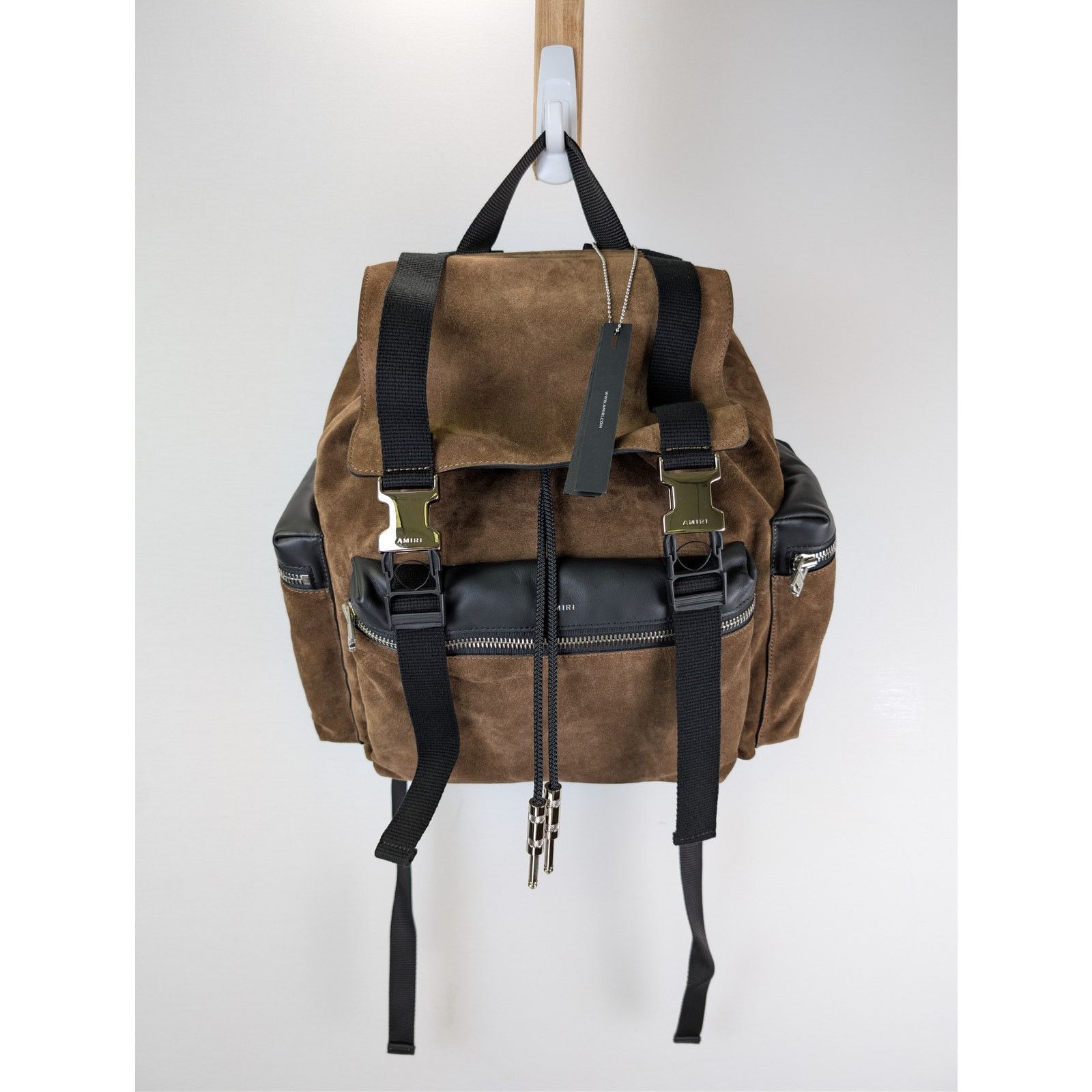 Amiri o1rshd1 Size: OS / Suede Rucksack Backpack in Tobacco Size ONE SIZE - 16 Thumbnail