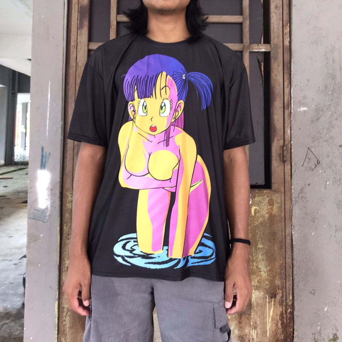 Hot Model Sex 2000's Anime Dragon Ball - Bulma Waifu / Pervert T-Shirt Size US XL / EU 56 / 4 - 8 Thumbnail